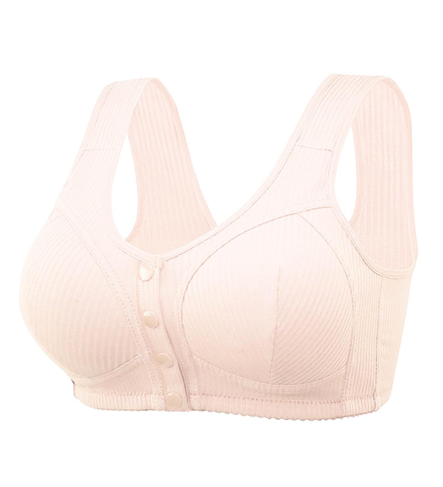 IQYU Women's Sexy Lace Front Button Shaping Cup Adjustable Shoulder Strap Large Size Iron-Bra Tank Top Bustier - Beige - Buy Online on GoSupps.com