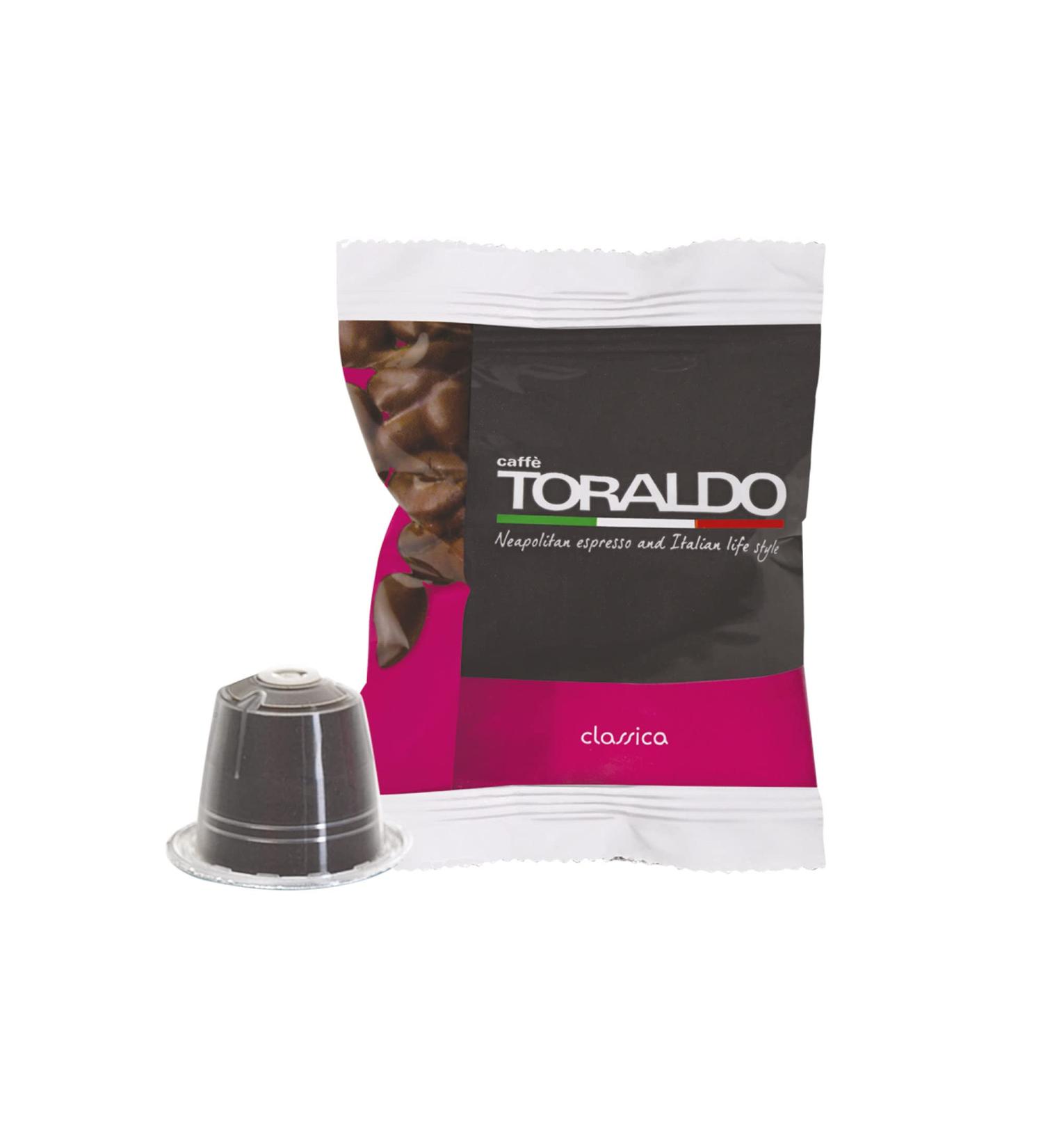 caff toraldo CAFF TORALDO | Nespresso Compatible* | Selective Coffee Tostat and Roast in Italy | Napoletano Coffee Excellence (400 Capsule Classic Blend)