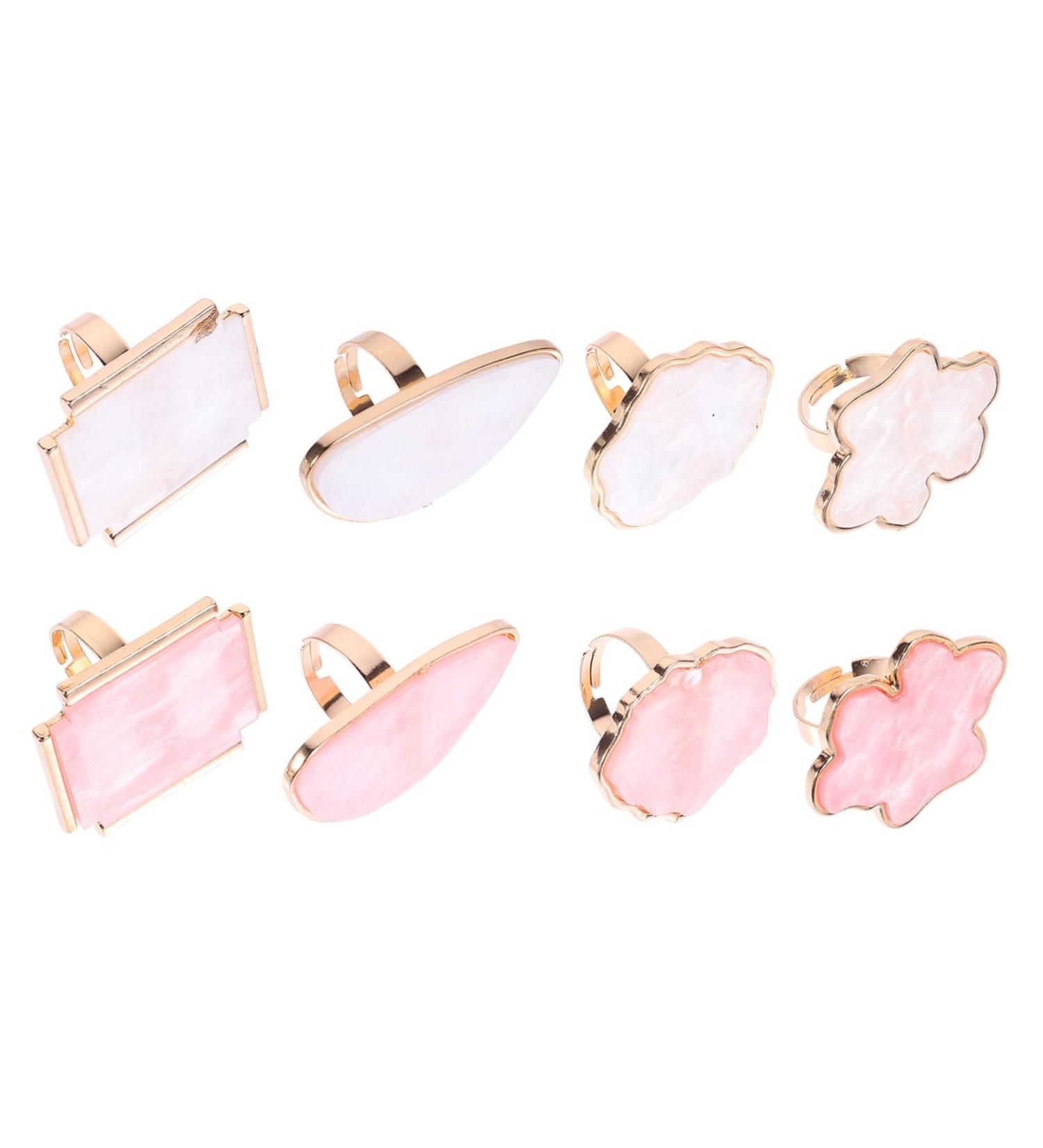 Palette Bague Pour Ongles 8 Pi ces Petite Taille Imitation Coquillage Pour Nail Art Professionnel F te Manucure Peau Sensible - Buy Online on GoSupps.com