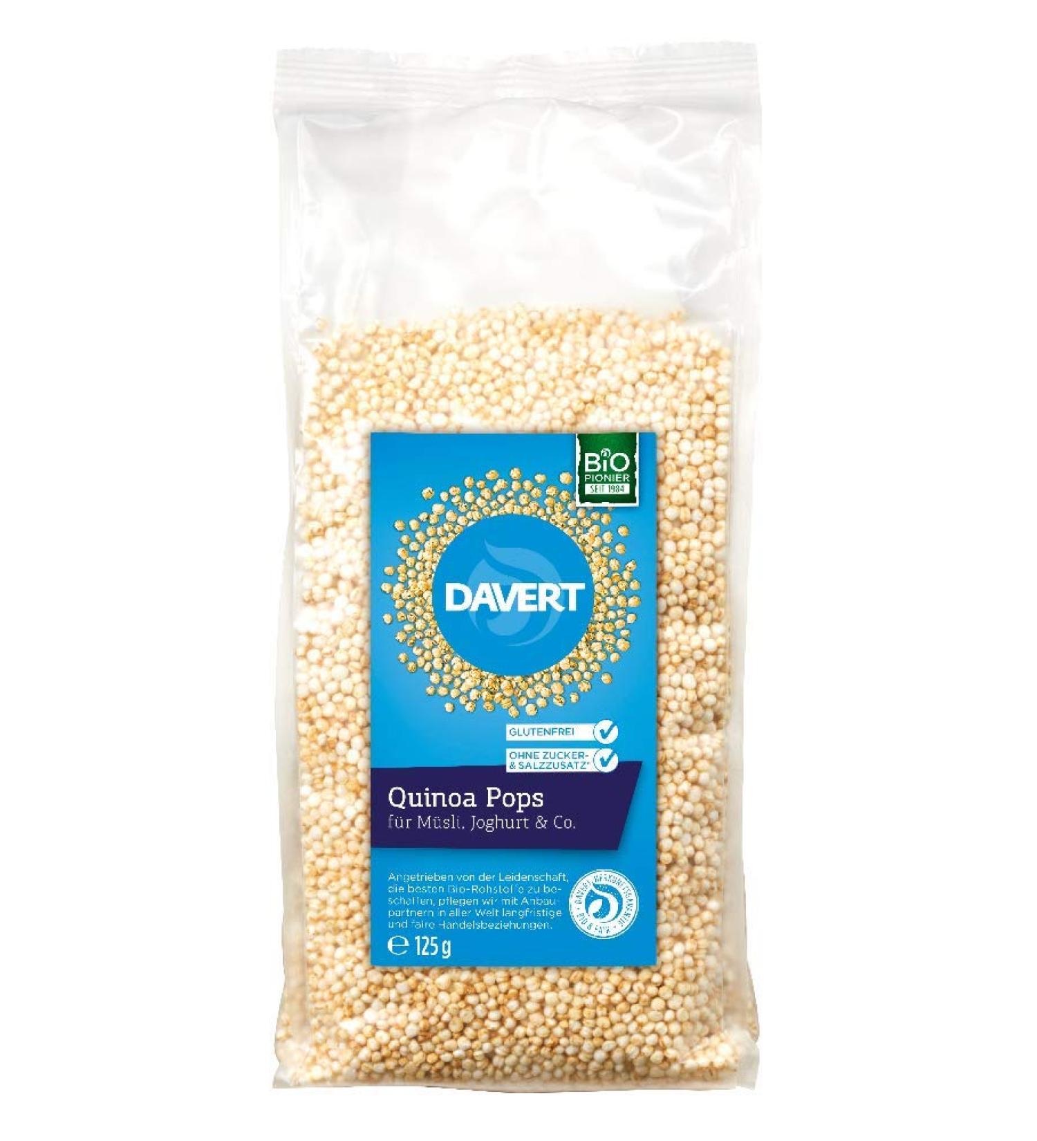 Davert Davert Quinoa Pops Pack of 3 x 125 g