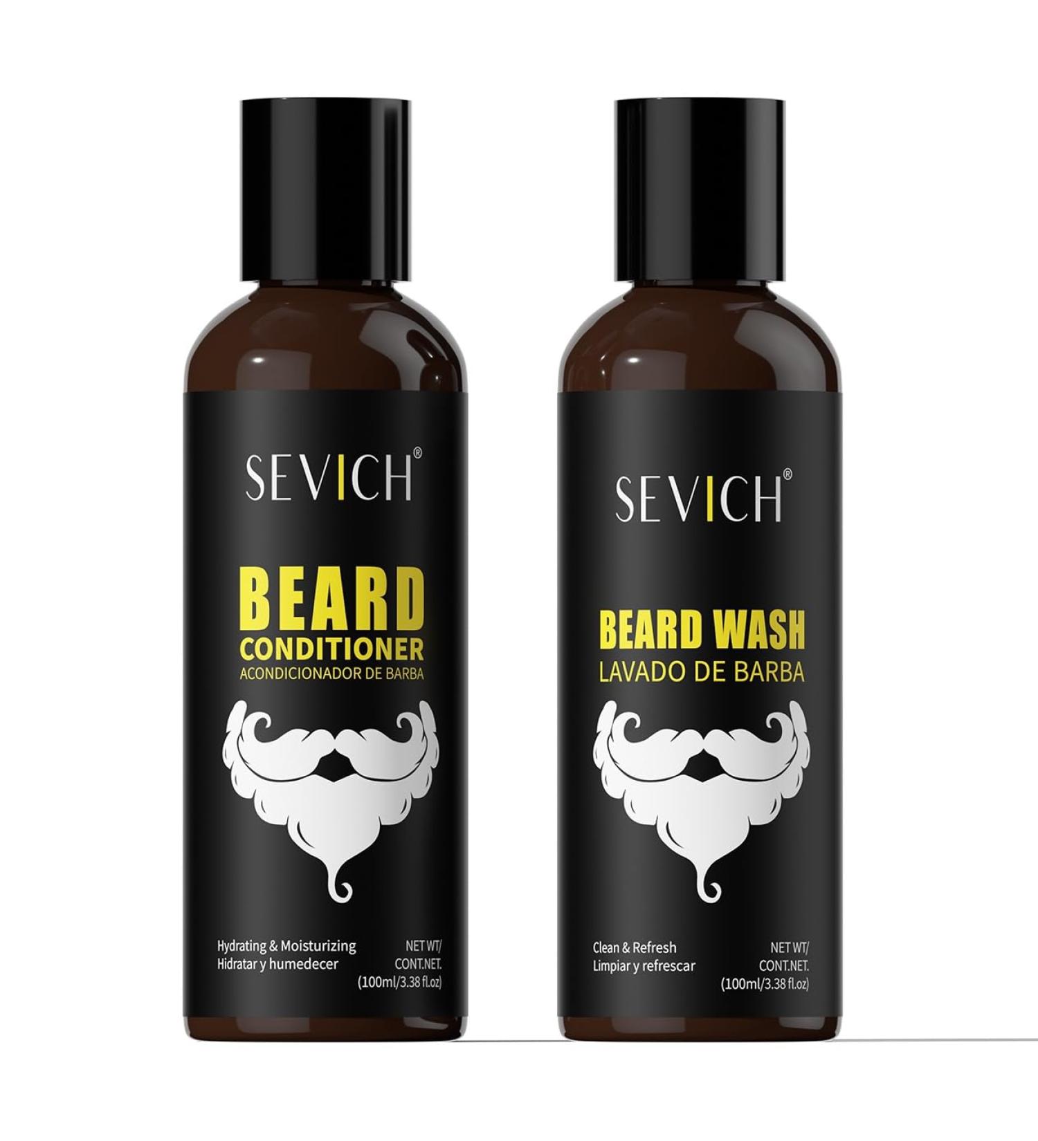 Sevich Ensemble shampoing et apr s-shampoing pour barbe pour homme formule v g tale naturelle l'huile d'argan et de jojoba nettoyant en profondeur et hydratant pr vient la s cheresse et les - Buy Online on GoSupps.com