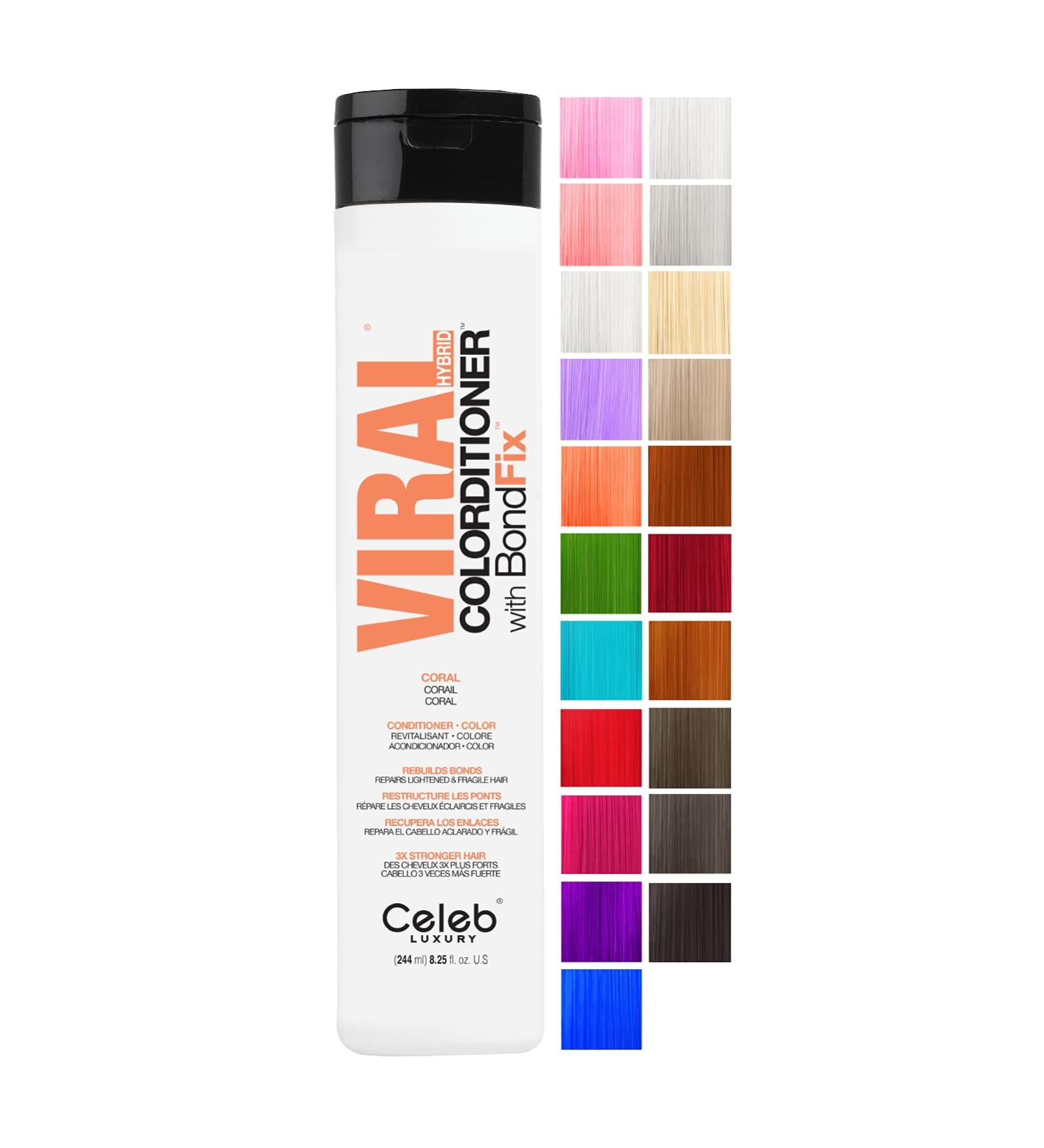 Celeb Luxury Viral Colorditioner Coral Color Depositing Conditioner with BondFix - 10 Vibrant Shades | Stops Fade, Adds Vivid Color | Cruelty-Free & Vegan | Coral Garden - Buy Online on GoSupps.com