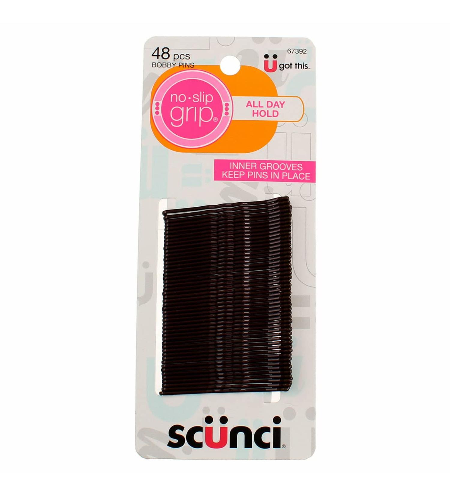 Scunci No Slip Brown Bobby Pins - Secure Hold for Styling - Buy Online on GoSupps.com