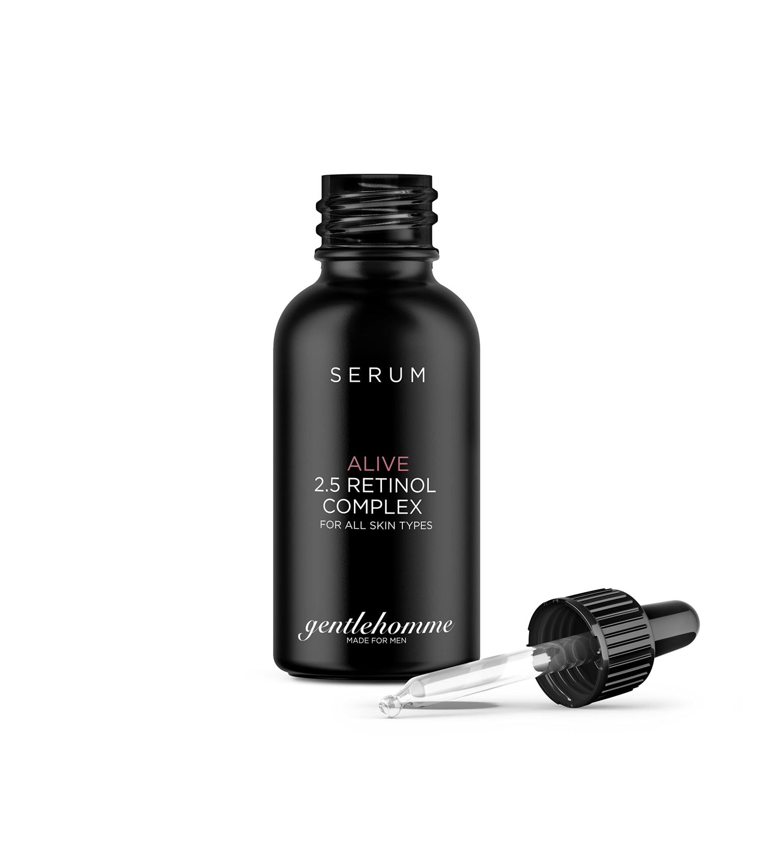 Men's Anti-Aging Retinol Serum - Hydrating with Hyaluronic Acid & Vitamin B6 - Reduce Fine Lines Dark Spots & Signs of Aging - Buy Online on GoSupps.com