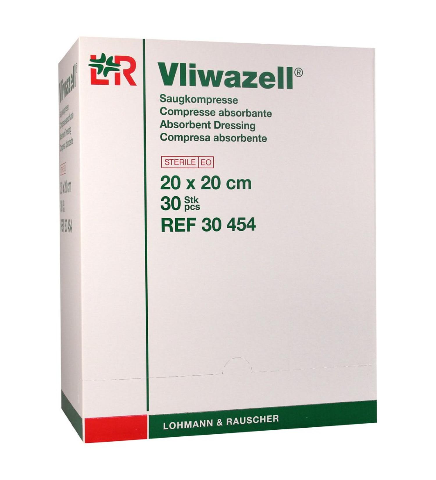 Vliwazell Absorbent Compresses 20x20 cm Sterile