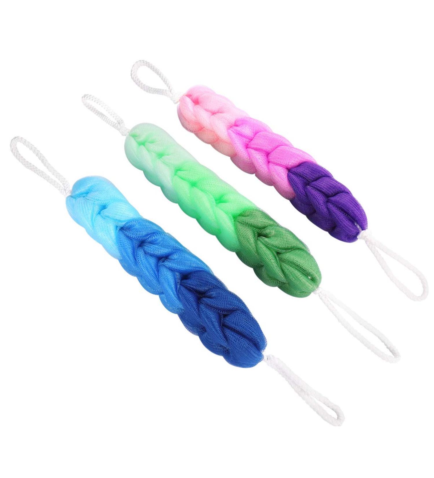 3pcs Bath Pouf Set - Mesh Shower Sponge Balls for Luxurious Bathing Experience - Buy Online on GoSupps.com