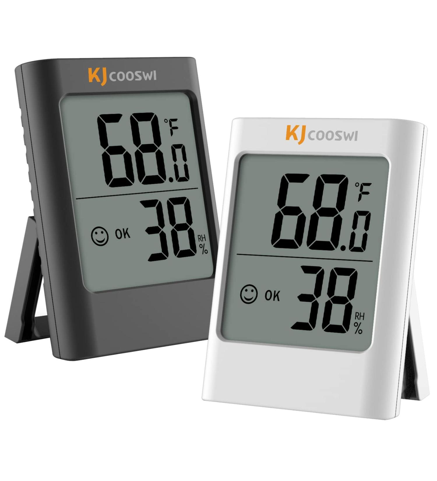 Buy Humidity Gauge 2 Pack - Indoor Digital Thermometer & Hygrometer for Home | AAA Battery Powered - Black & White - Buy Online on GoSupps.com