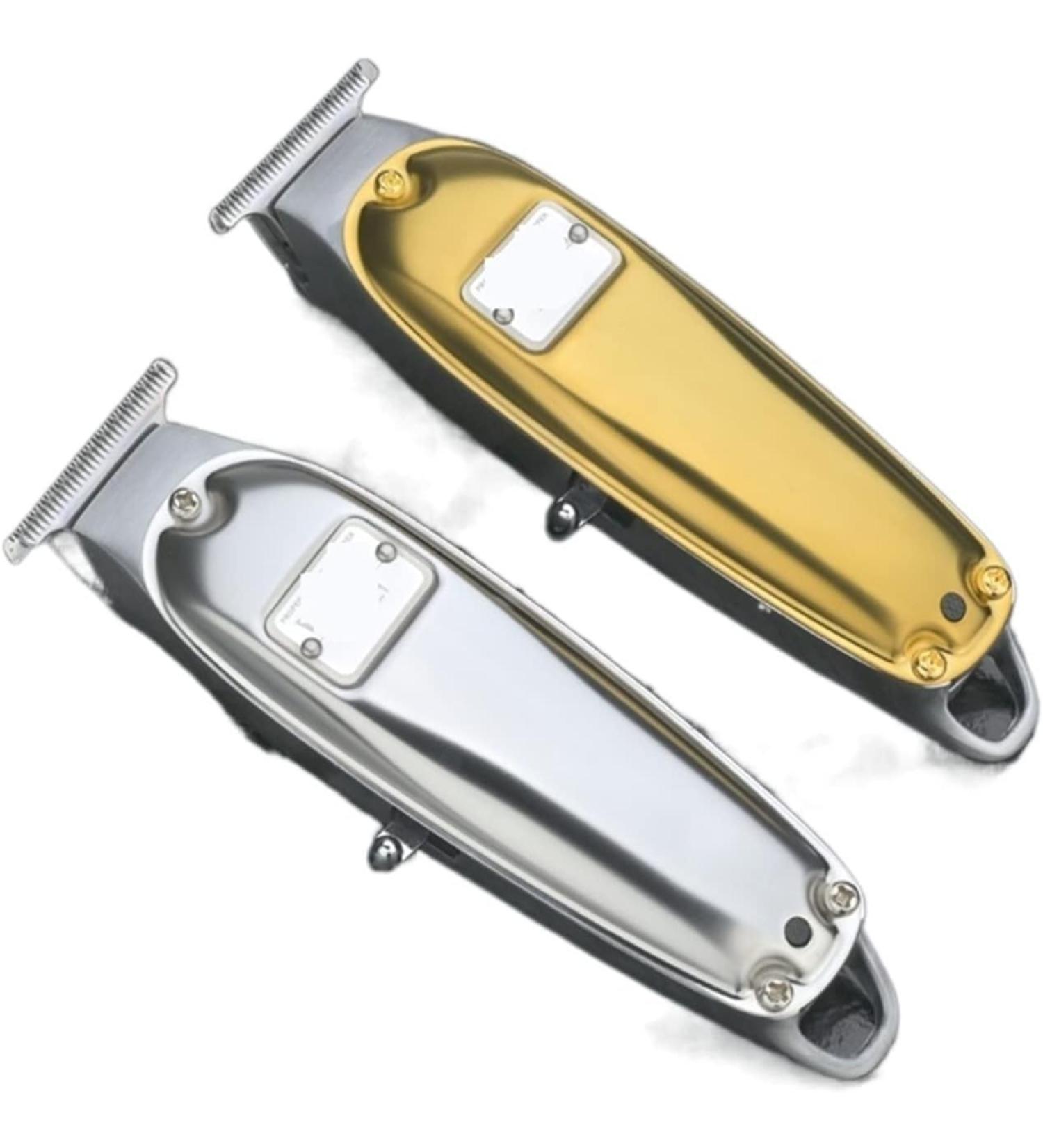 All-Metal Cord/Cordless Hair Trimmer with T-Blade Detailer - USB Charge 1400mAh High Speed Motor Gold Color - Premium Hair Care & Styling - Buy Online on GoSupps.com