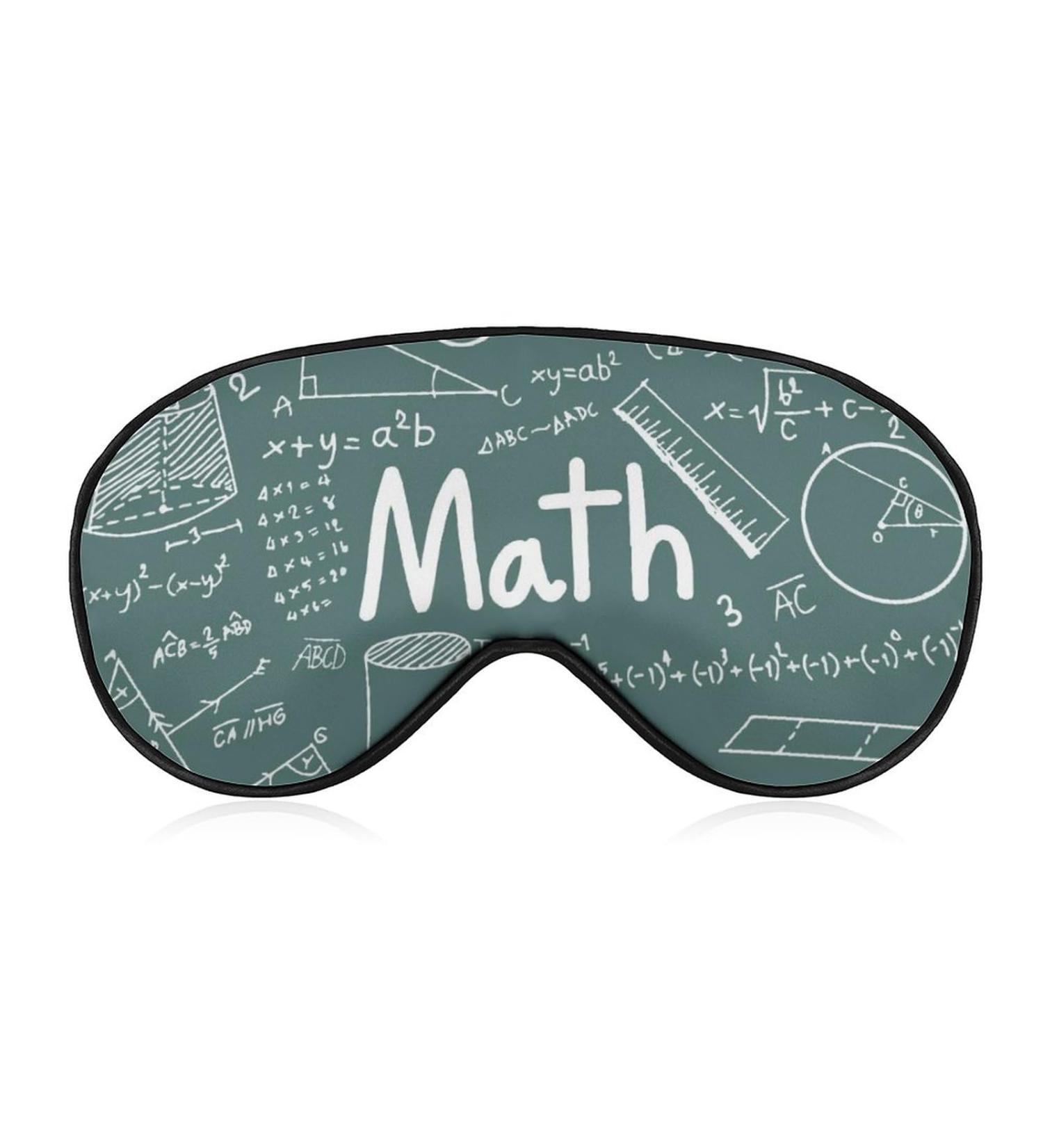Math Formula Doodle Tools Sleep Mask - Adjustable Strap, Light Blocking Blindfold for Men and Women | Ideal for Sleeping, Travel, and Nap Time - Buy Online on GoSupps.com
