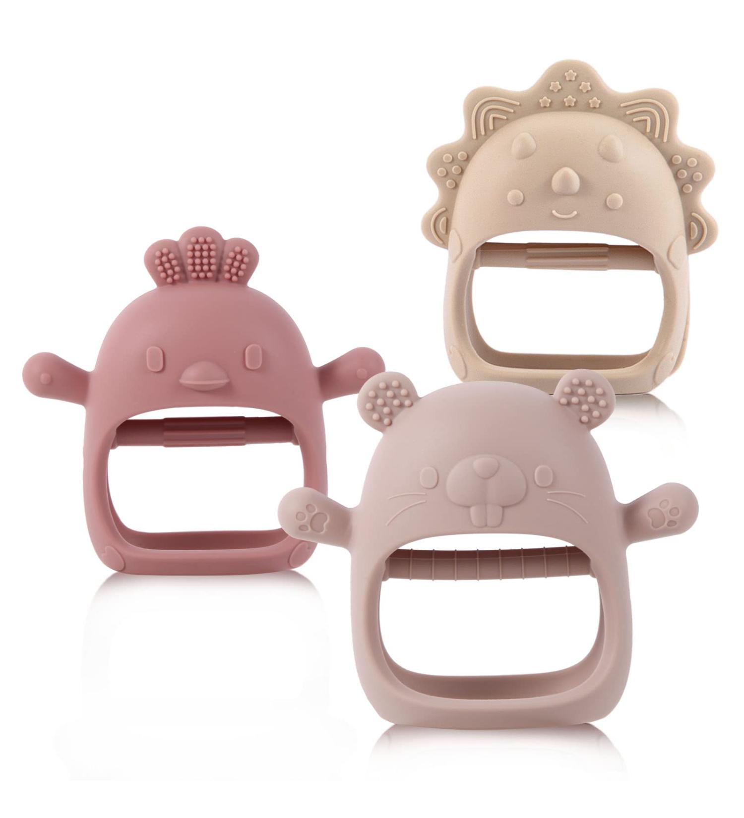 Shop Babys Conductive Toy for 3+ Months | Soft Textured Sensory Crouch Toys - Dark Pink Rose Pink & Beige - Buy Online on GoSupps.com