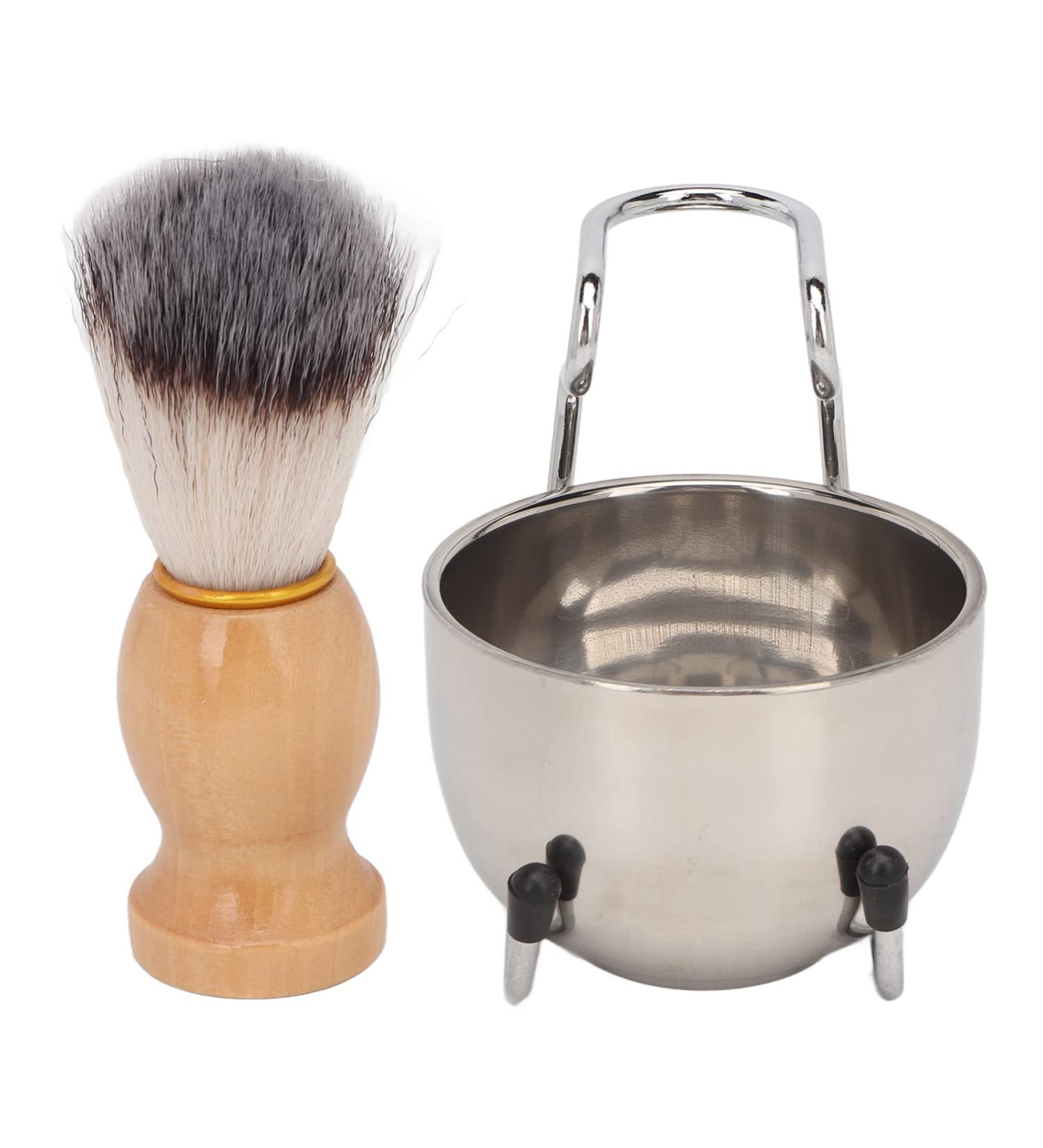 Buy 3-in-1 Shaving Kit for Men | Shaving Brush Set with Holder & Soap Dish for Home & Salon | International Shipping Available - Buy Online on GoSupps.com