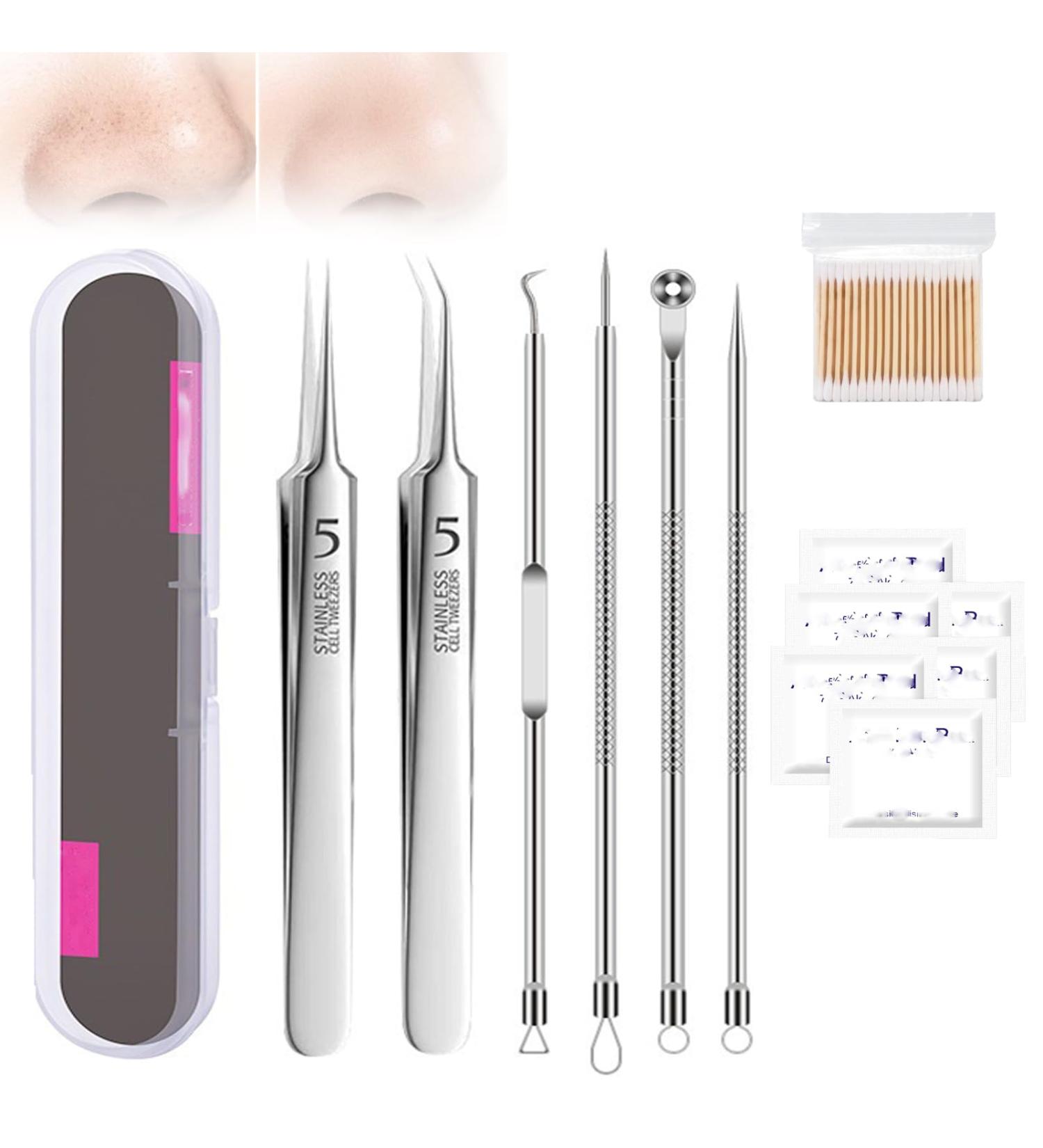 Usiveinborn Blackhead Remover Usiveinborn Tweezers Usiveinborn Blackhead Tweezers Usiveinborn Professional Stainless Steel Facial Blackhead Remover Tweezers Blackhead Extractor (6pcs) - Buy Online on GoSupps.com
