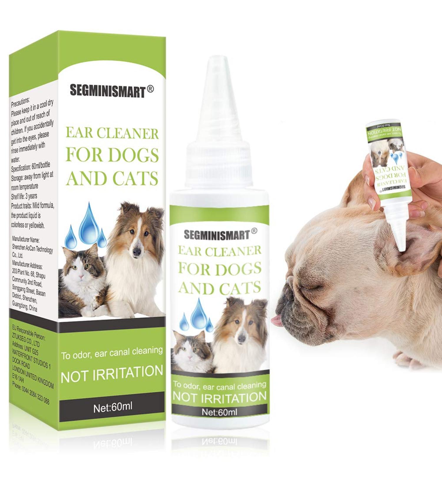 Segminismart Ear Cleaner for Dogs | Natural Care for Itchy Ears Gentle Cleaning & Inflammation Relief Shop Internationally! - Buy Online on GoSupps.com
