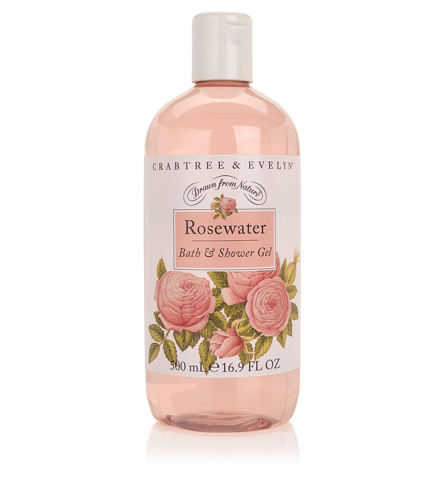 Crabtree & Evelyn Rosewater Bath and Shower Gel - 16.9 Fl Oz - Buy Online on GoSupps.com
