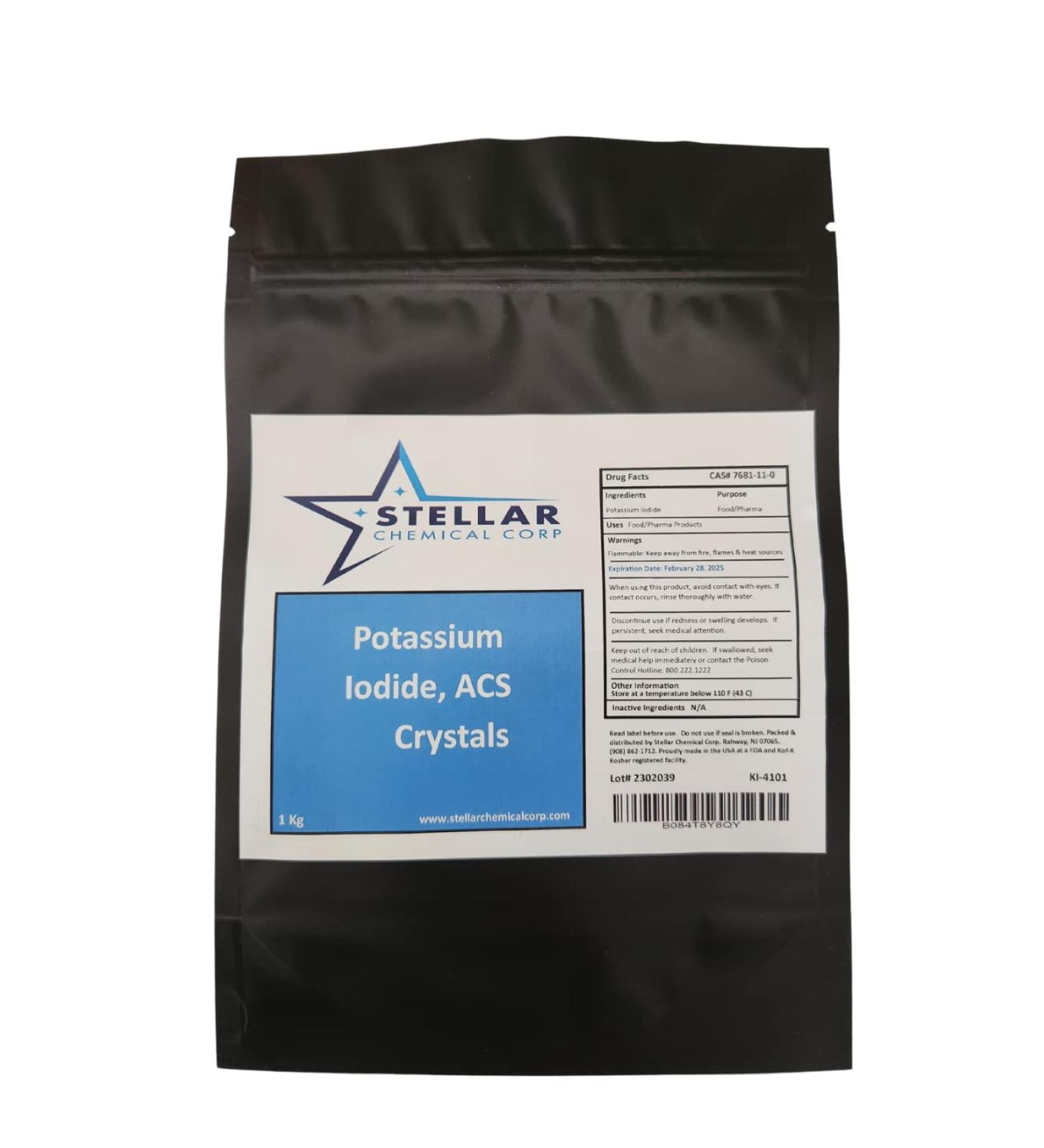 Potassium Iodide USP  Stellar Chemical Corp  1 KG (1000 Grams)