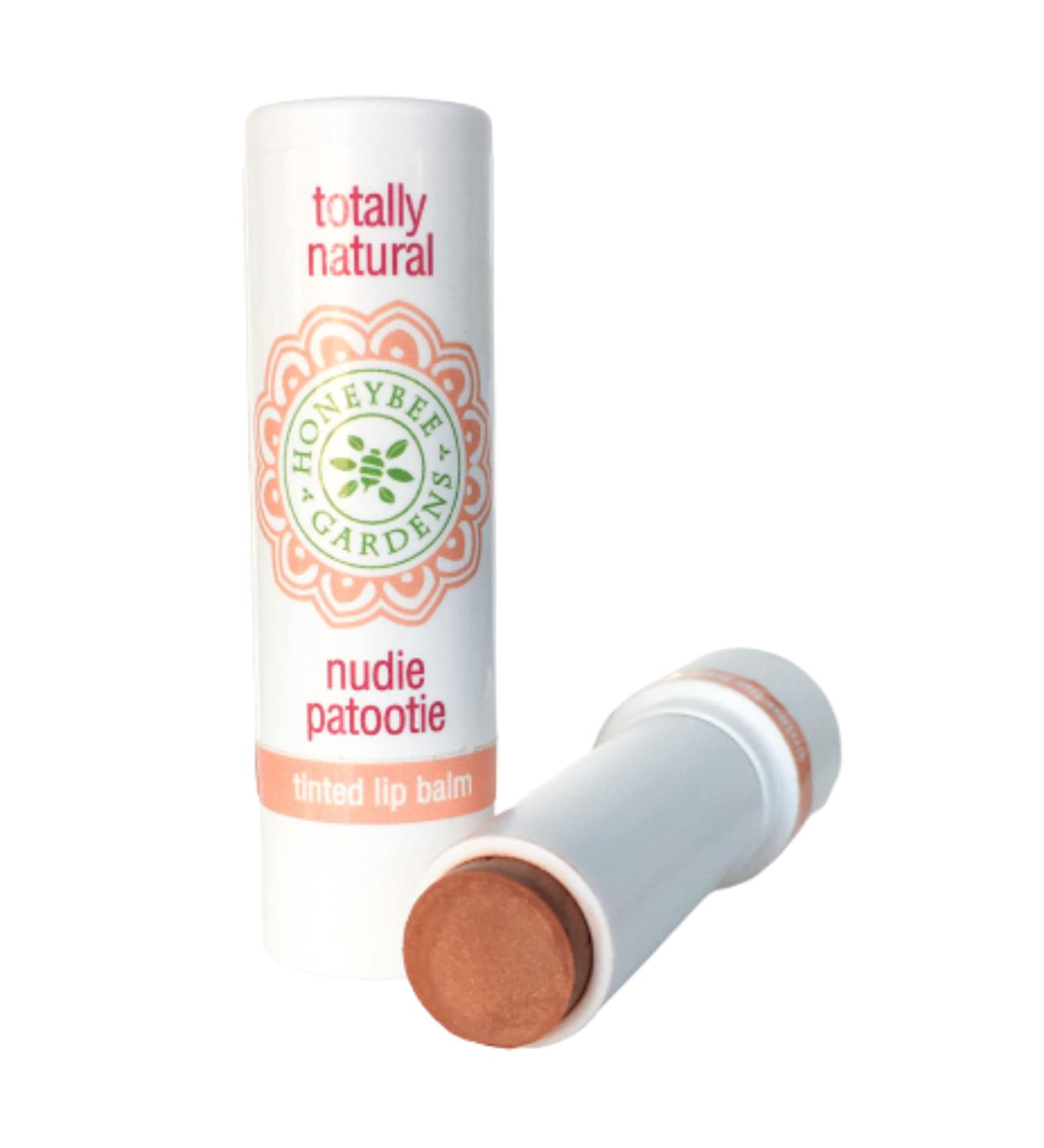 Honeybee Gardens Organic Vegan Gluten-Free Tinted Lip Balm - Nudie Patootie for Color & Nourishment - Buy Online on GoSupps.com