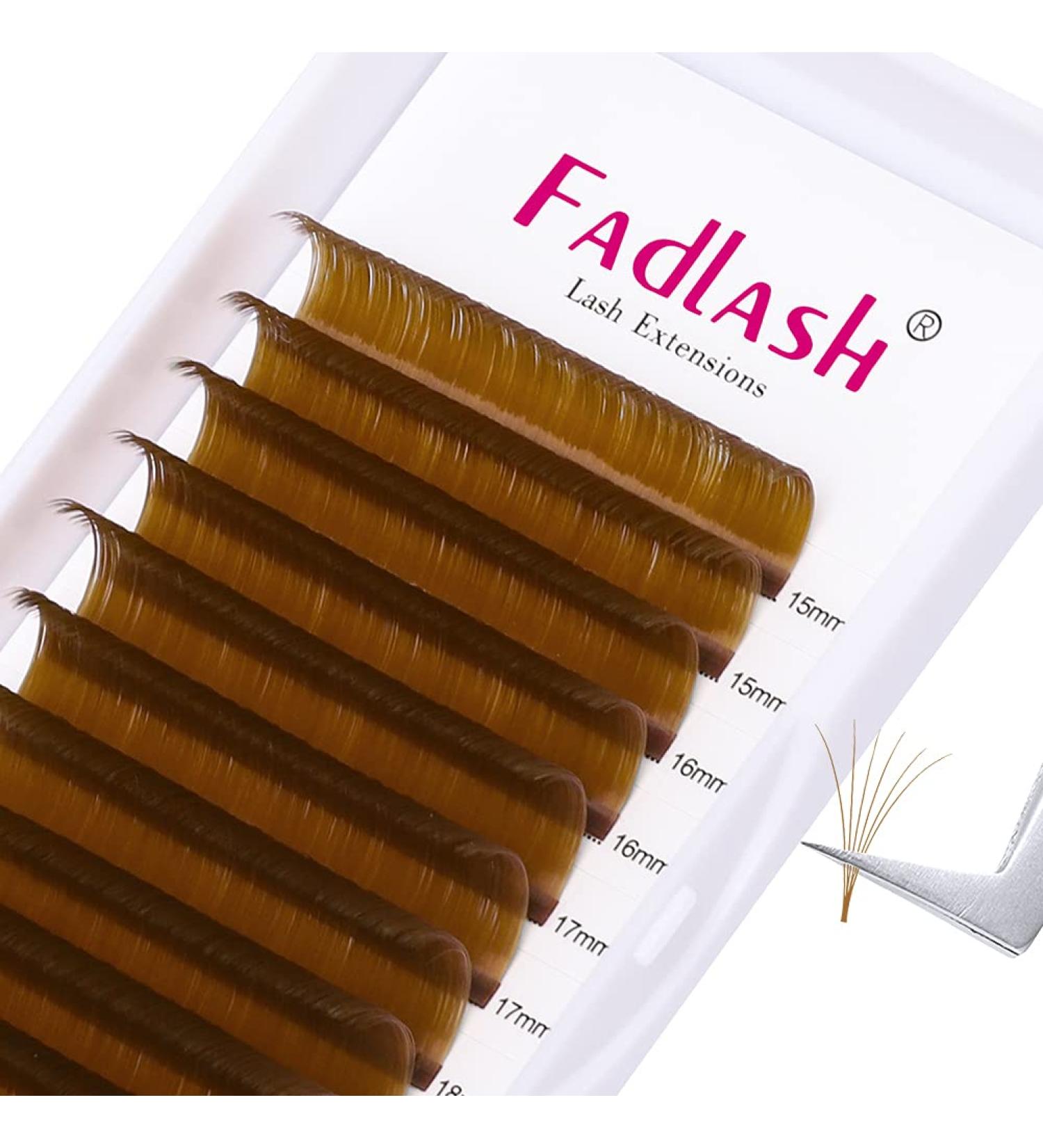 0.07 D Curl Volume Lash Extensions | Easy Fan Mixed Tray 15-20mm | Brown Blond Supplies - Buy Online on GoSupps.com