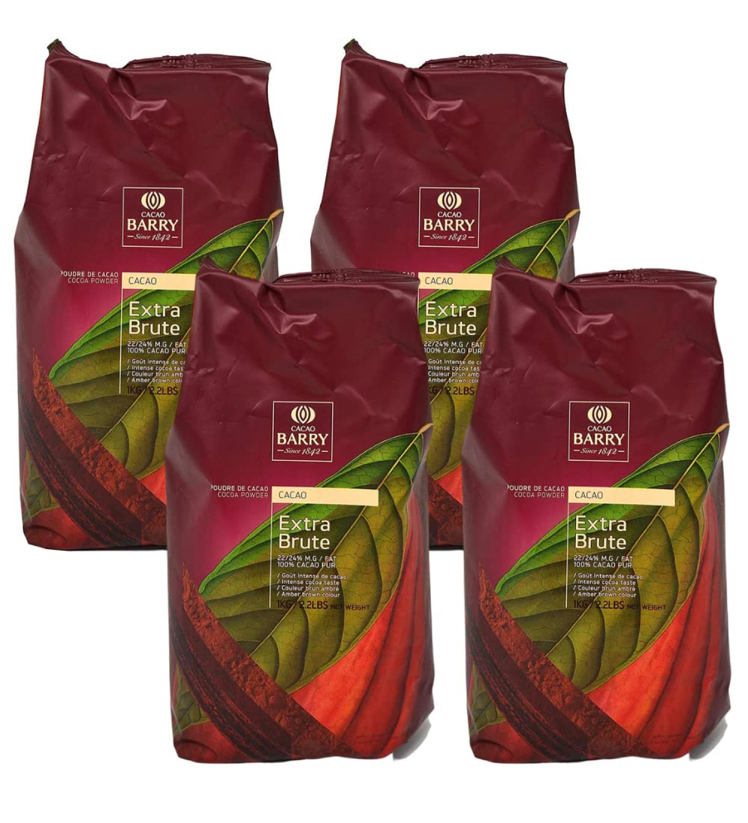 Callebaut Extra Brute Cocoa Powder 1kg x 4 - Buy Online on GoSupps.com