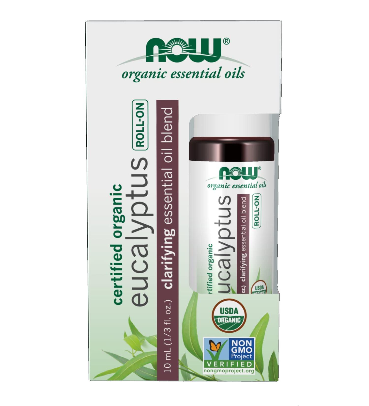 Now Foods Organic Eucalyptus Roll-On 13 fl oz - Certified Essential Oil Relief - Buy Online on GoSupps.com