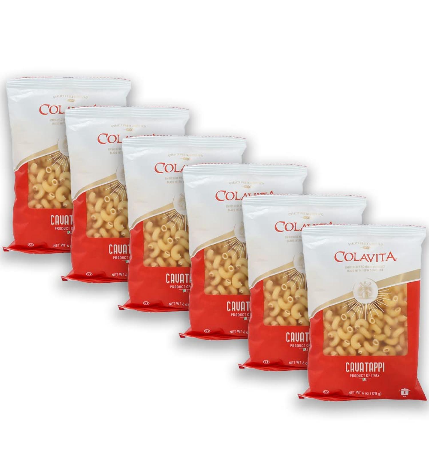 Colavita Cavatappi Pasta 6 Pack - 100% Durum Wheat Semolina, Authentic Italian Pasta (6x1 lb. Bags) - Buy Online on GoSupps.com