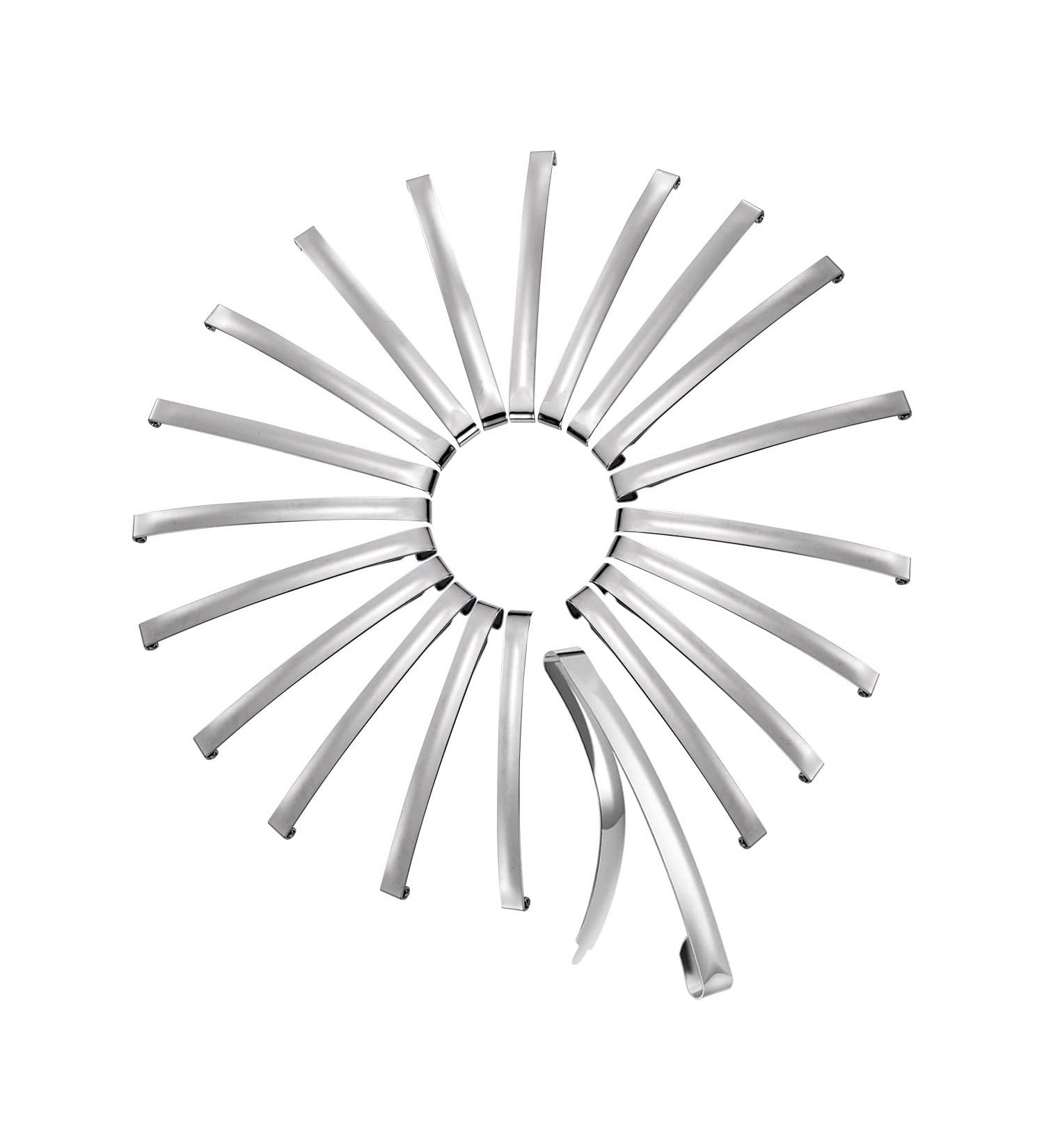 UJOY Silver Metal French Barrette Single Prong Pin 2.7'' Hair Clips DIY Craft - 20 Pack - Buy Online on GoSupps.com
