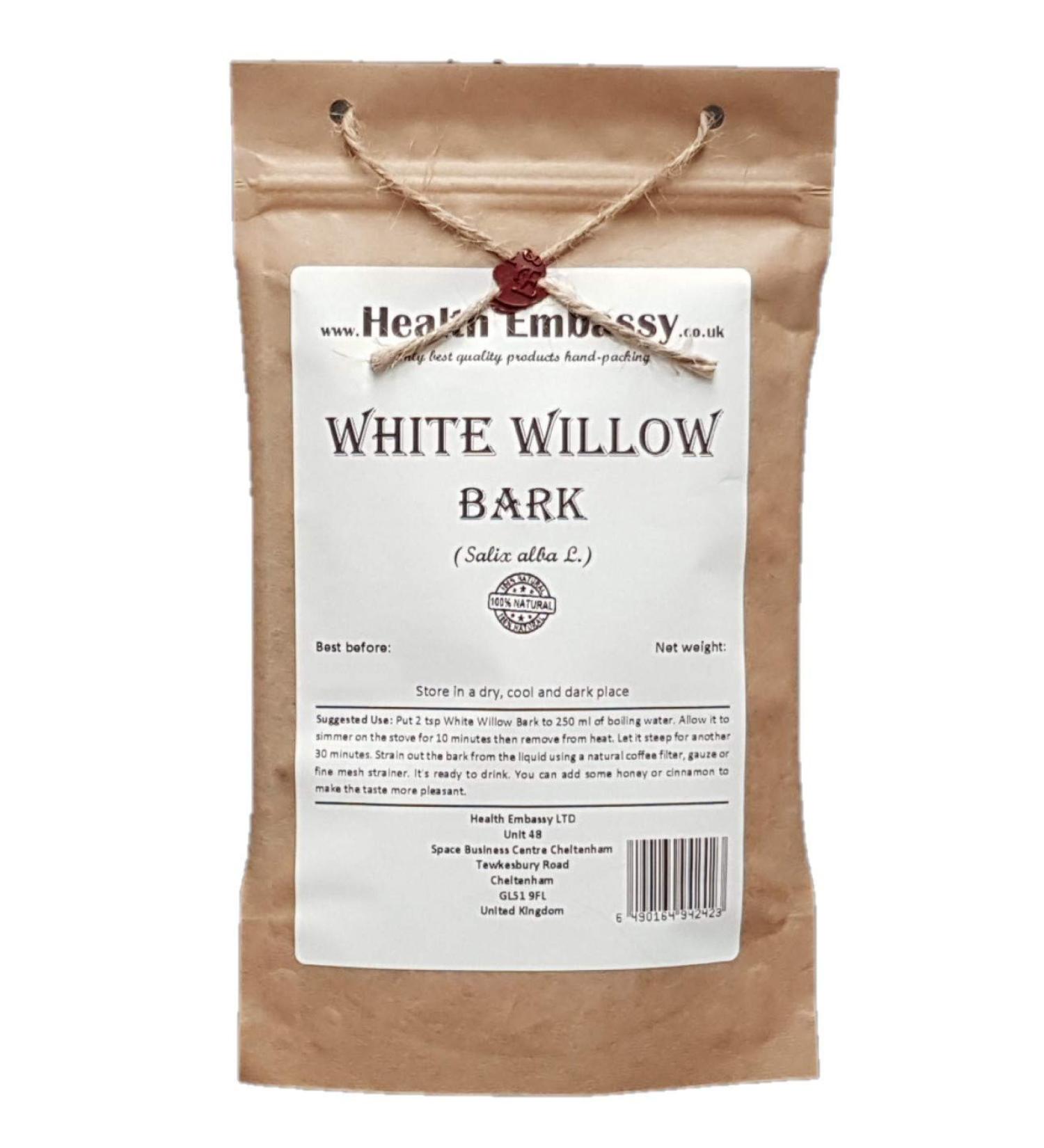White Willow Bark Tea | Salix Alba L | corce de Saule Blanc Tisane | Health Embassy (100g) - Buy Online on GoSupps.com