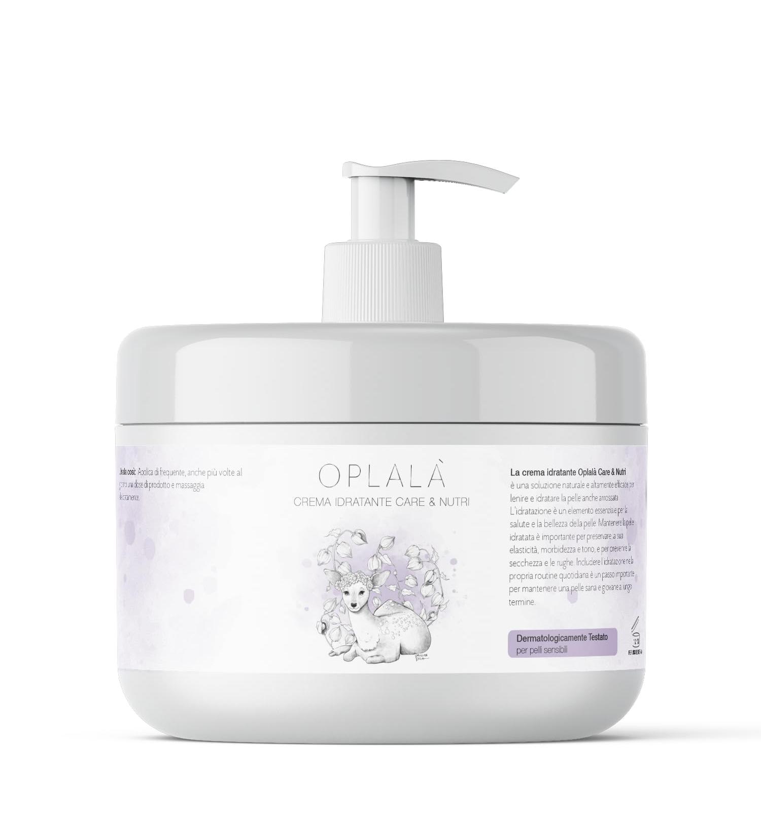 Saf.Nutraceutica OPLALA Care & Nutri Moisturizing Cream - 500ml - Moisturizing and nutritious cream to keep skin soft and elastic - Dermatically Tested