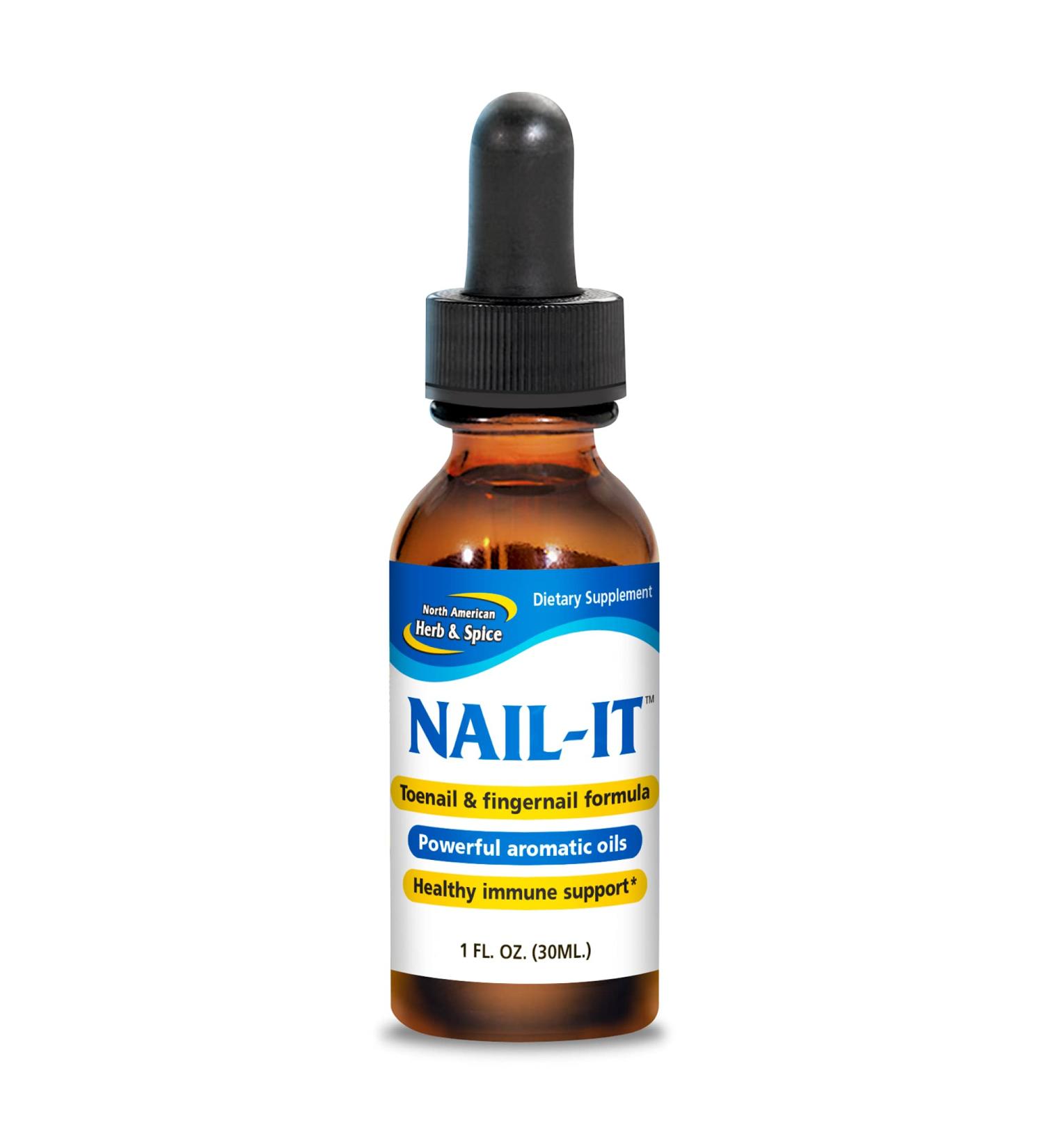 North American Herb & Spice NAIL-IT - 1 fl. oz - Toenail & Fingernail Formula - For Beautiful Healthy Nails - Non-GMO - Buy Online on GoSupps.com
