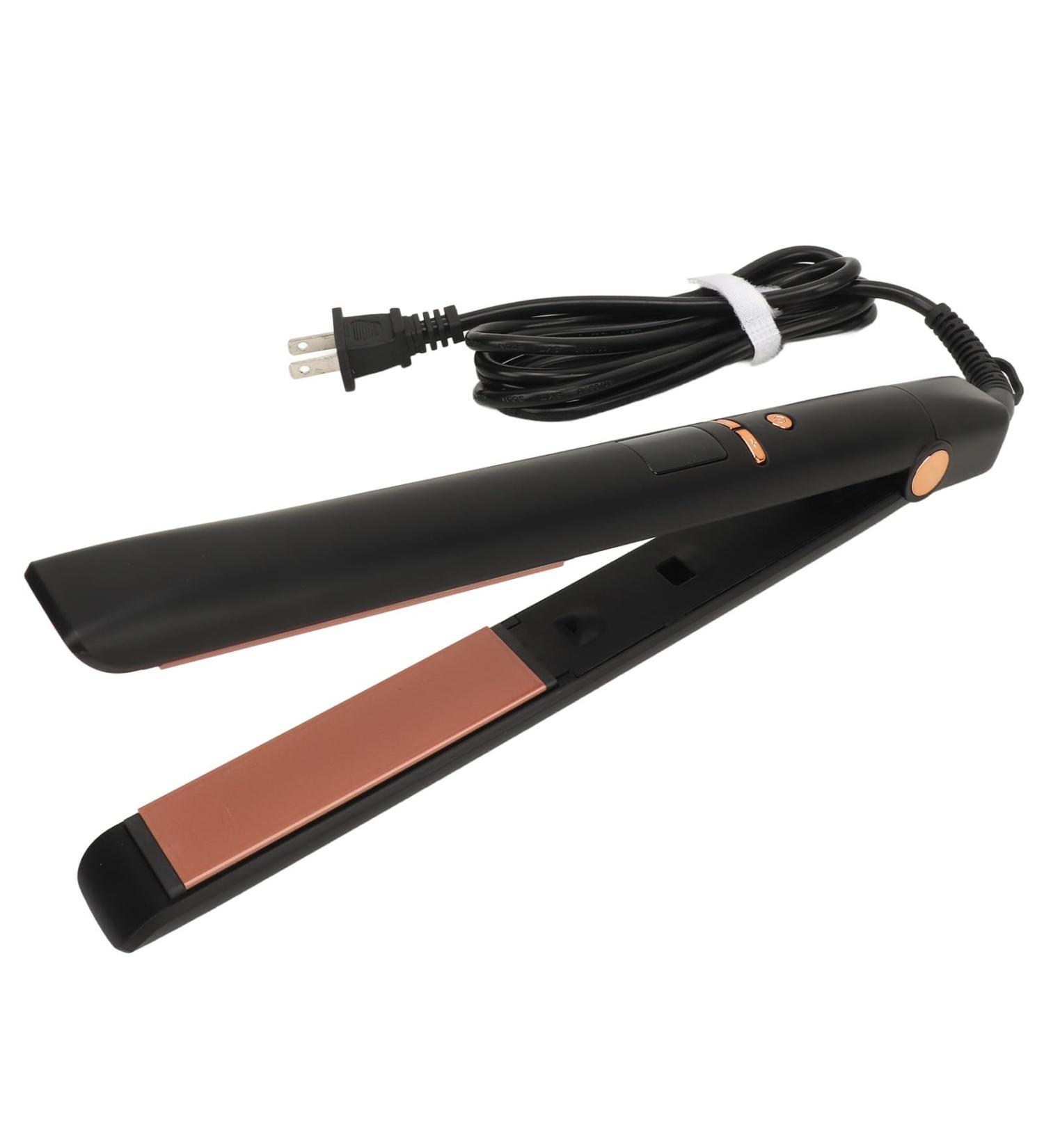 Shop Safe & Adjustable Black Hair Straightener | 110-240V Wide Voltage Auto Shut Off - Perfect for Home & Salon Use - Buy Online on GoSupps.com