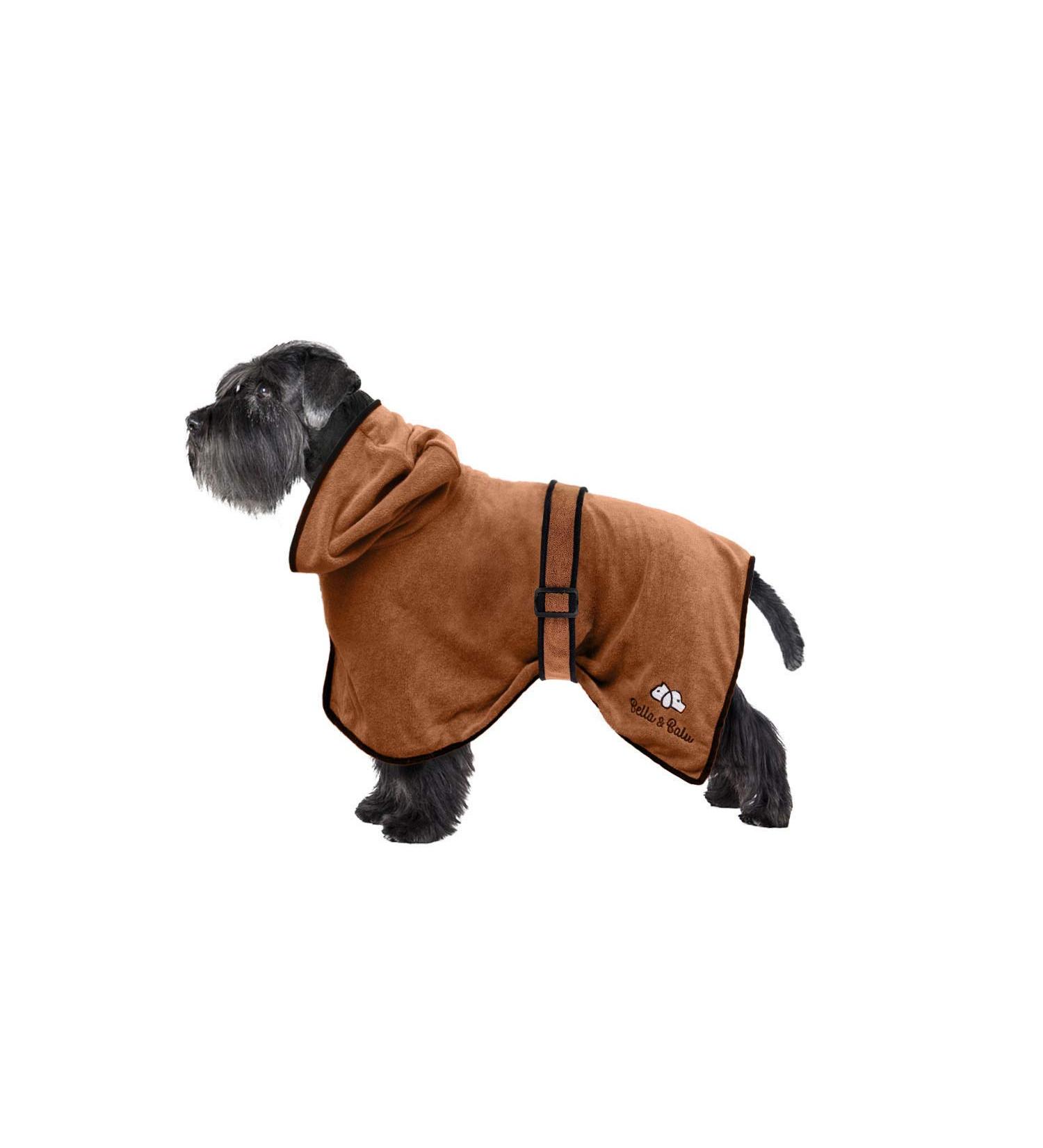 Buy Bella & Balu Microfiber Dog Bathrobe - Absorbent & Quick-Dry for Swimming & Rain | Size S - Brown - Buy Online on GoSupps.com