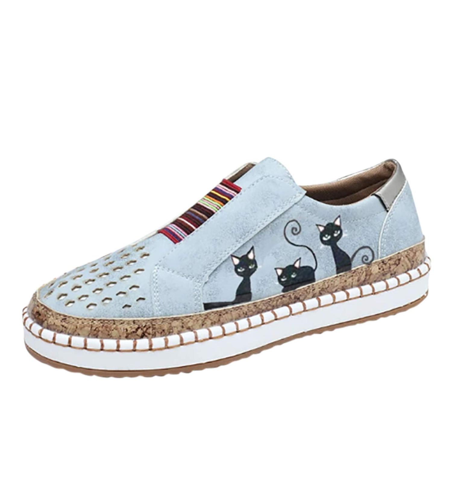 Shop Women's Summer Shoes: Stylish Blue Sneakers Slip-On Comfort & Plateau Designs - Size 41 EU - Buy Online on GoSupps.com