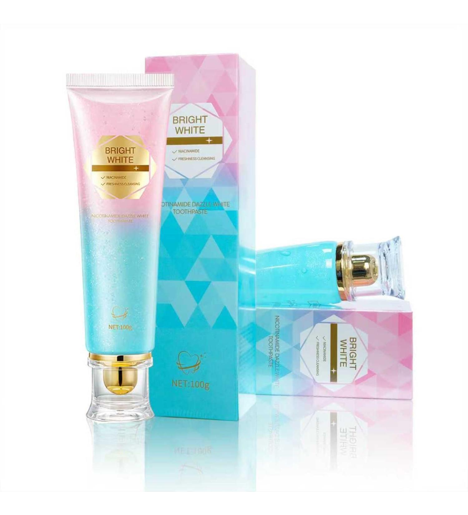 Niacinamide Whitening Toothpaste (2PCS) Fluoride-Free Formula Effectively Removes Stains & Deep Cleans for Brighter Teeth and Fresher Breath - Buy Online on GoSupps.com