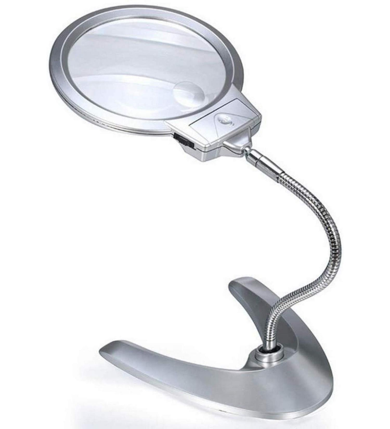 2X&5X Desktop LED Reading Magnifier Lighted Lamp with Stand and Convertible Folding Design Ideal for Reading Newspaper Map Jewellery Better Life - Buy Online on GoSupps.com