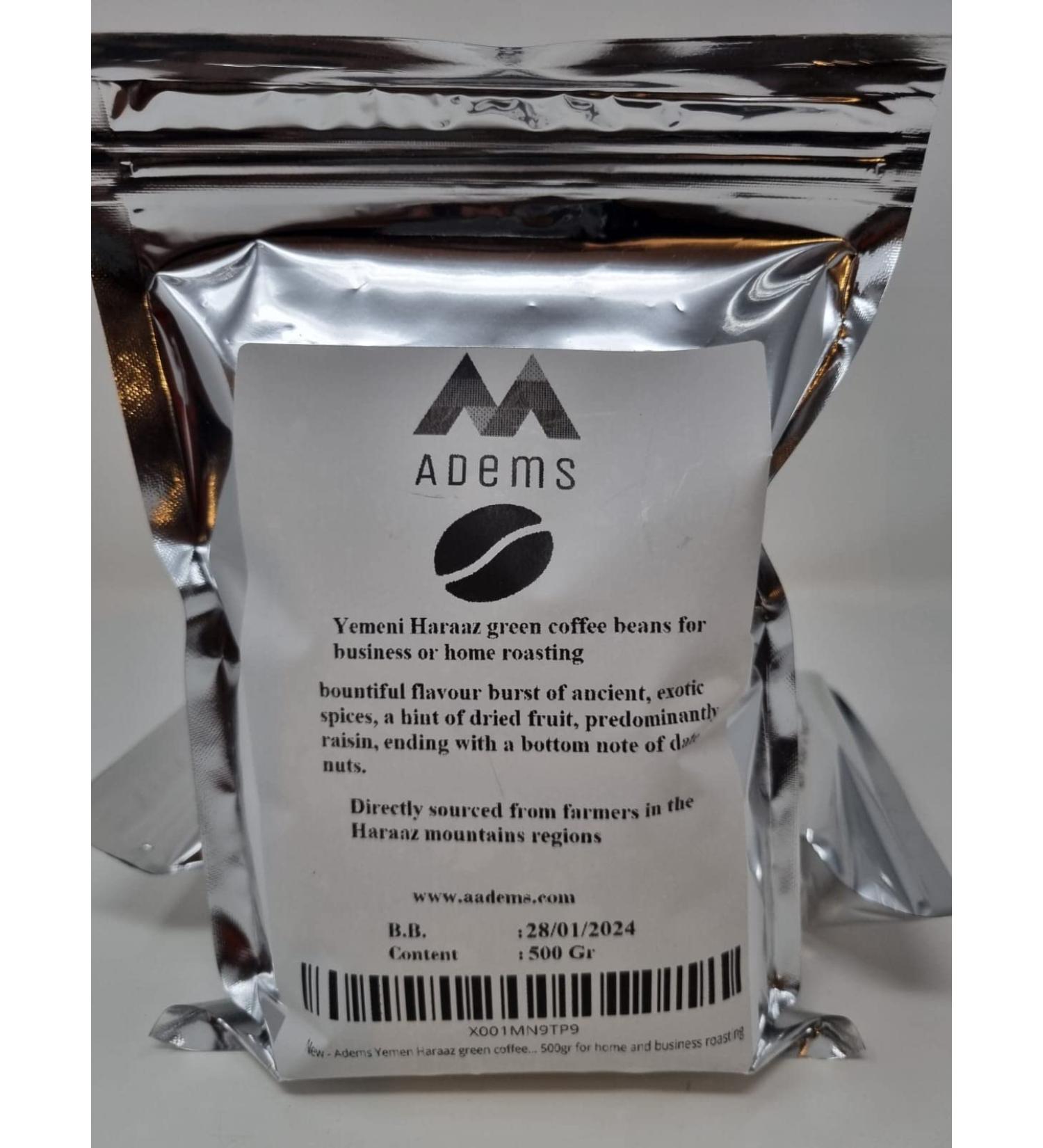 Yemen Haraaz Green Coffee Beans - Premium Unroasted Beans for Home and Business Roasting - 500g - Buy Online on GoSupps.com