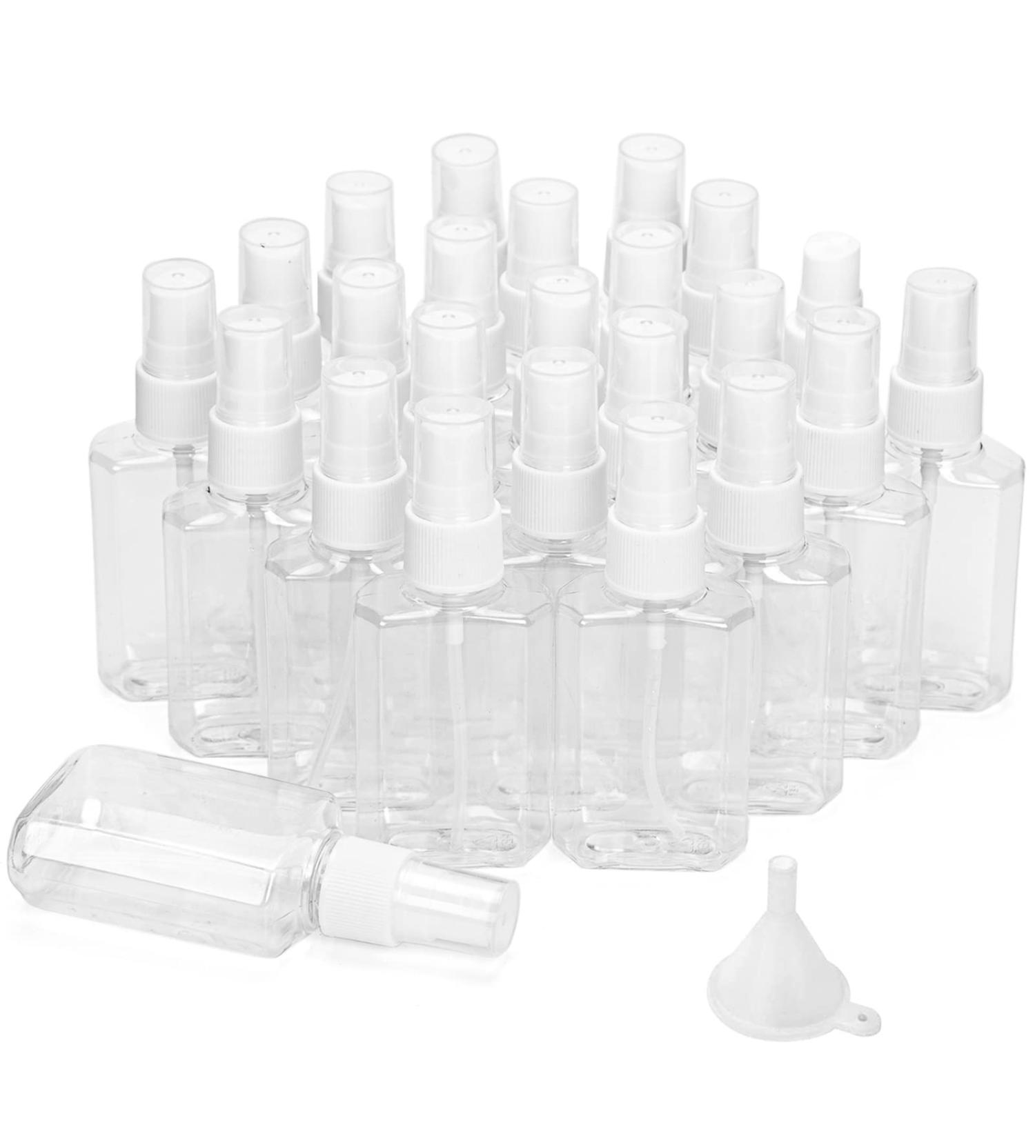 24 Pcs HULISEN Travel Spray Bottles 2oz - Fine Mist, Leak-proof, Refillable - Ideal for Baby Showers - Buy Online on GoSupps.com