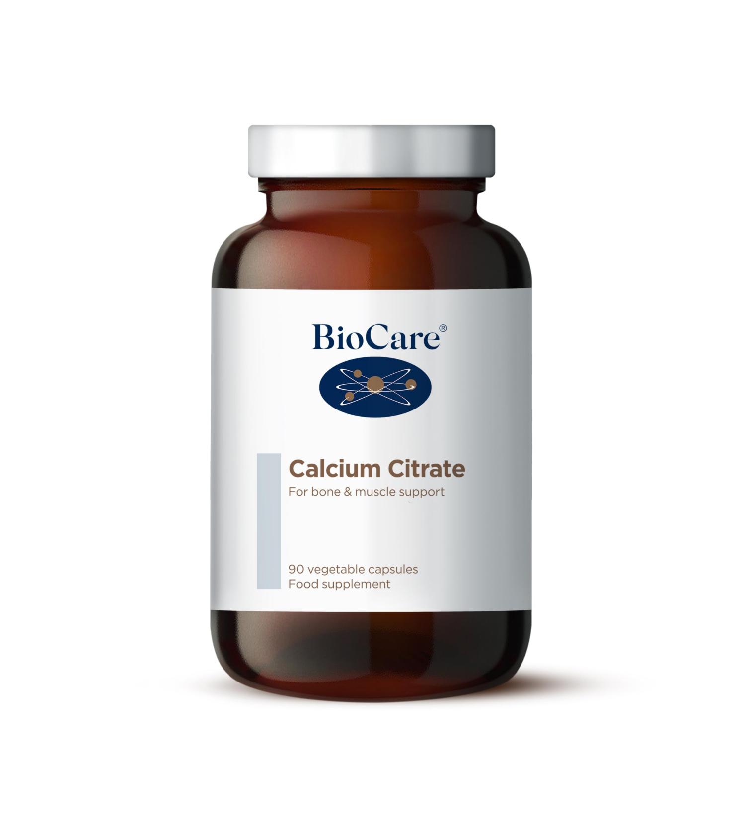 BioCare Calcium Citrate | Bone & Muscle Support Supplement - 90 Capsules - Buy Online on GoSupps.com