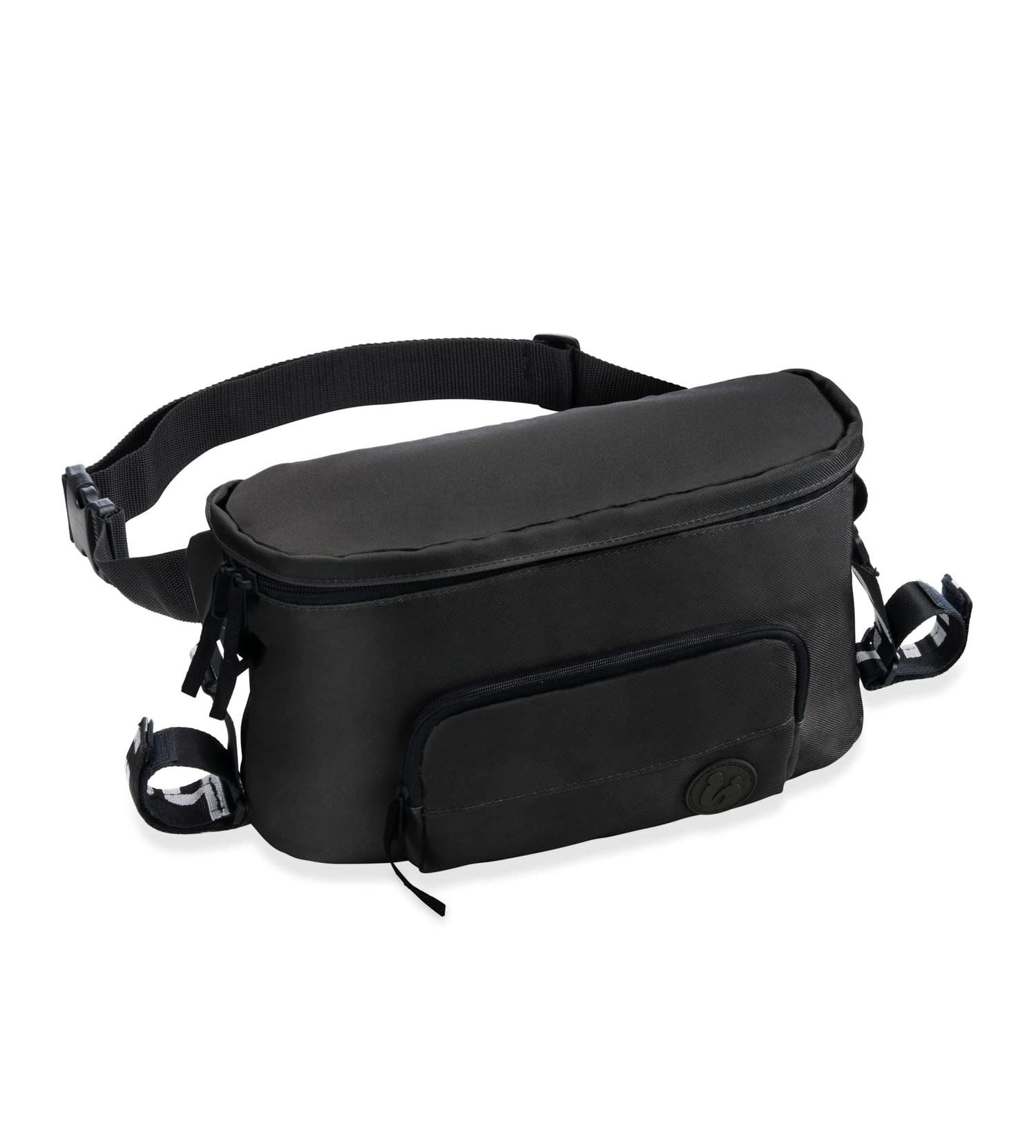Hauck 2-in-1 Binkhuff & Stroller Pocket | Large Organizer Crossbody Bag for Men & Women | Adjustable Belt & Simple Buggy Fastening (Black) - Buy Online on GoSupps.com