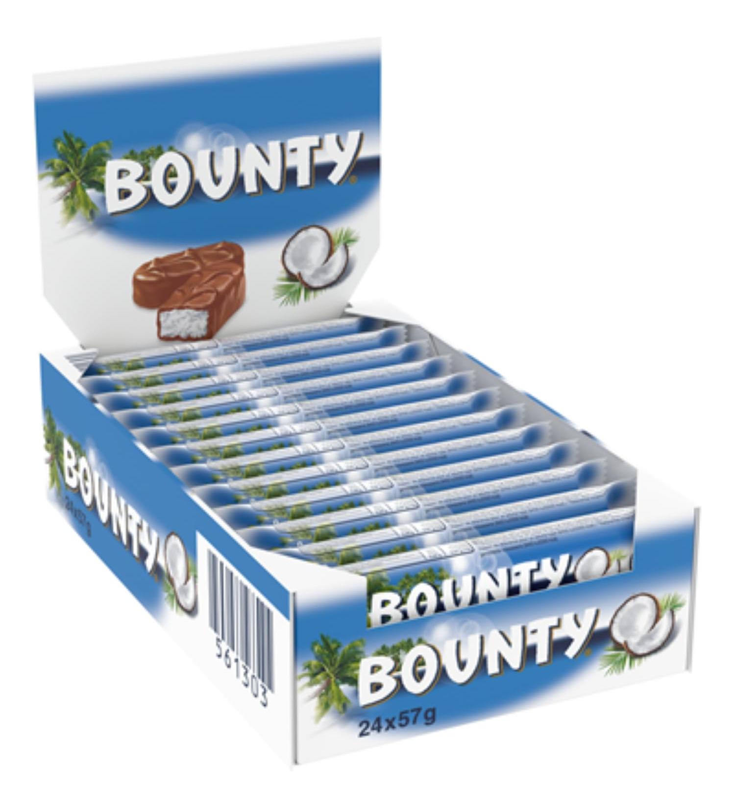 Bounty Chocolate Bar 57g x 24