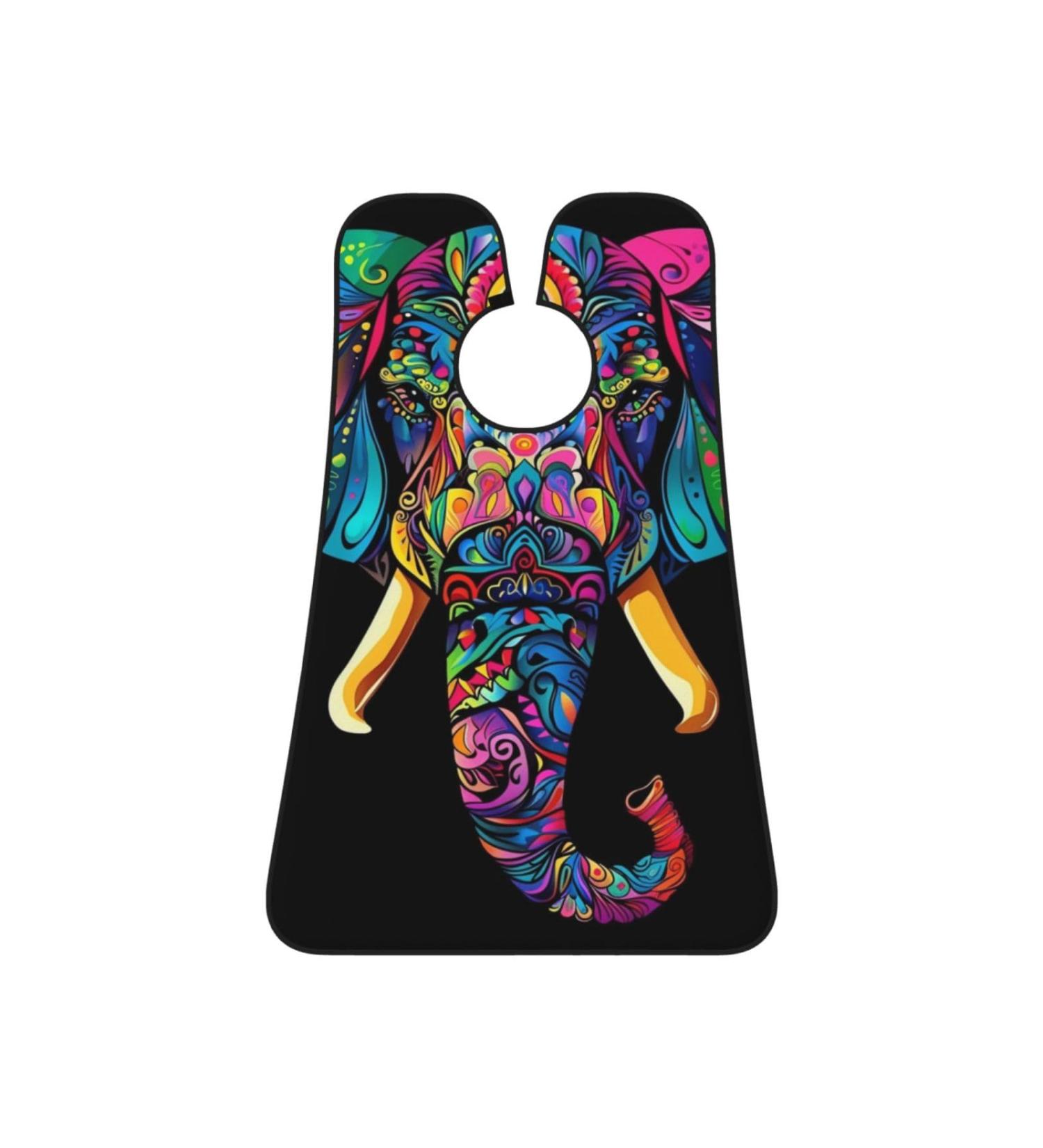 Vibrant Elephant Print Beard Bib Apron - Non-Stick Hair Catcher for Men s Shaving | Perfect Gift - Buy Online on GoSupps.com