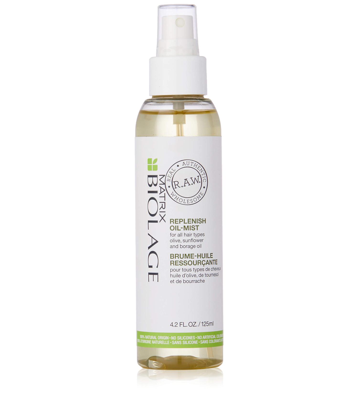 BIOLAGE R.A.W. Replenish Oil-Mist | Pre-Shampoo Treatment with Olive, Sunflower & Borage Oil | Silicone-Free | 4.2 Fl. Oz - Buy Online on GoSupps.com