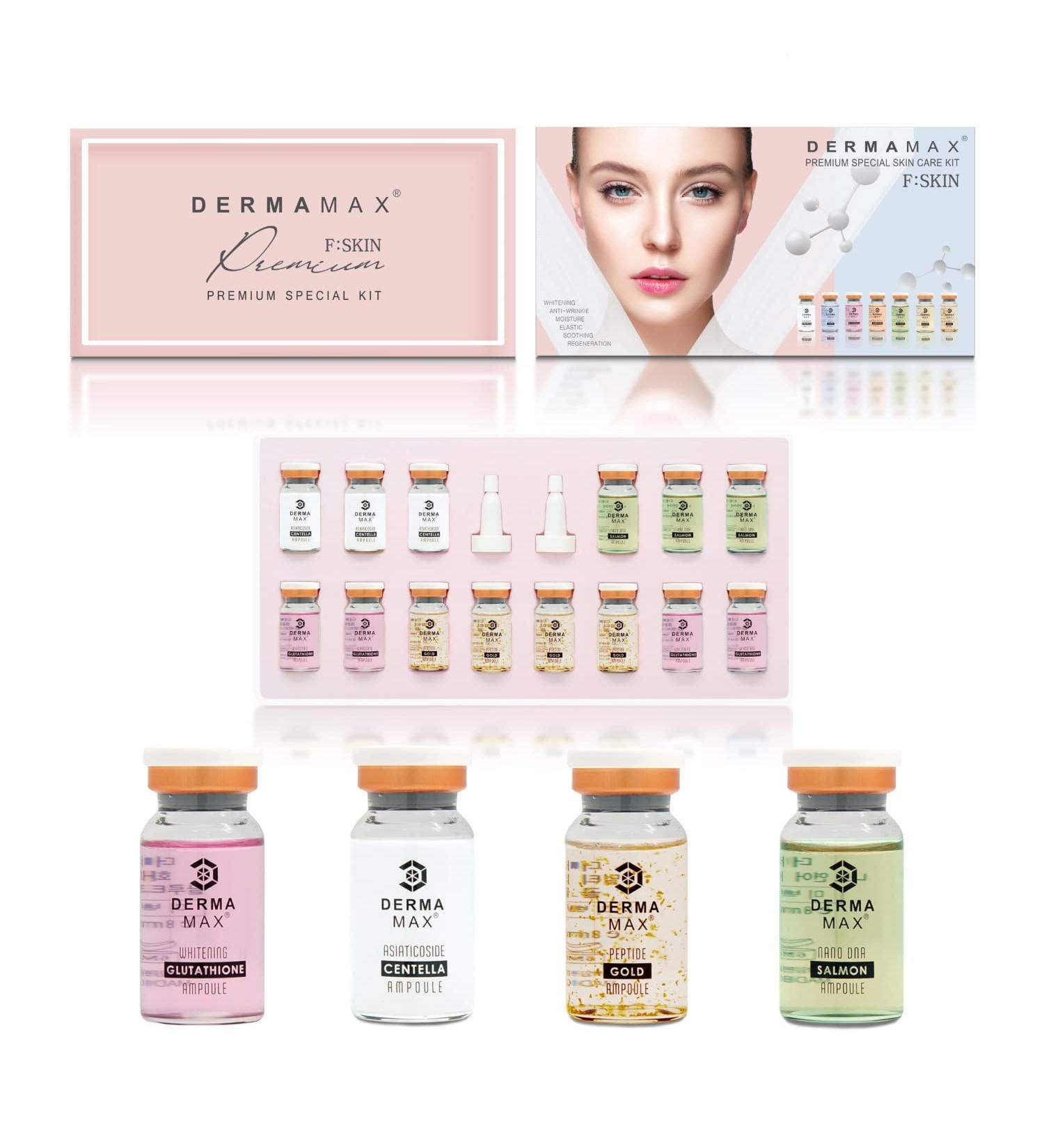 Dermamax BB Premium Glow Kit | 14 Ampoules for Microneedling & Dermaroller | Premium Skin Treatment | 8ml Each - Buy Online on GoSupps.com