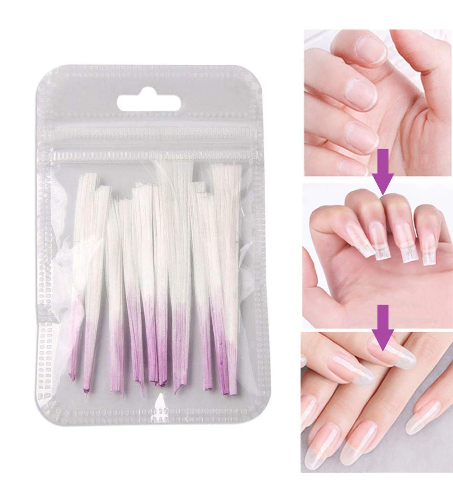 Nails Fiberglass for Quick Nail Art Extension False Nails Tips Forms Salon Tool Equipment 5.5 CM White Set of 20 - Buy Online on GoSupps.com