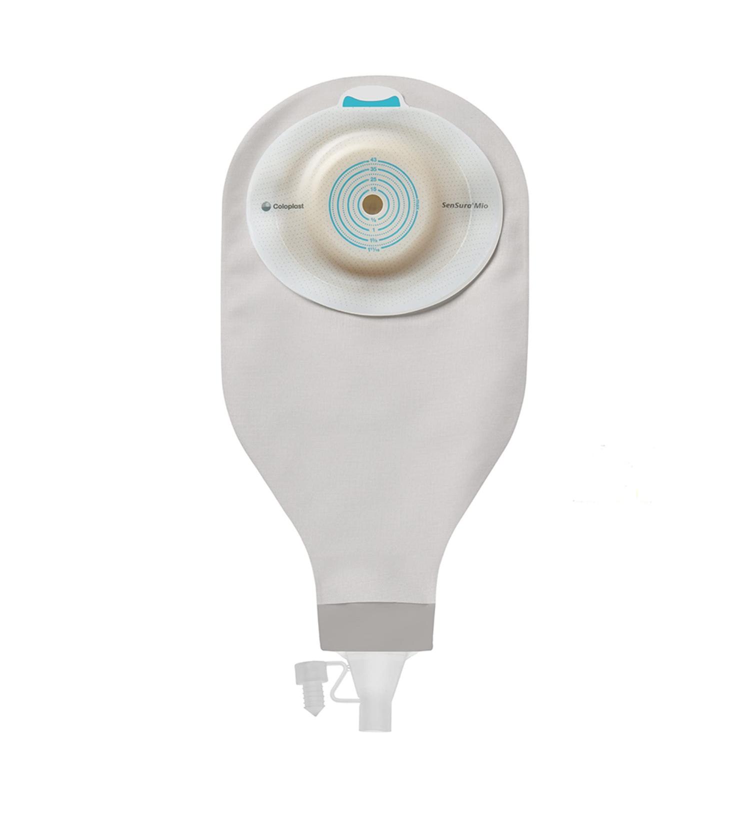 Sensura Mio 1-Piece Drainable Pouch with Soft Outlet Soft Convex Transparent with Inspection Window Cut-to-Fit Convex 3/8" - 1-11/16" (10-43) mm) (Box of 10)