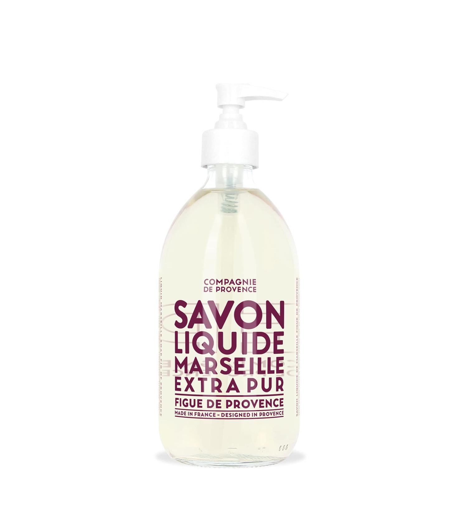 Compagnie de Provence Fig of Provence Liquid Soap - 16.7 Fl Oz Glass Pump Bottle - Buy Online on GoSupps.com