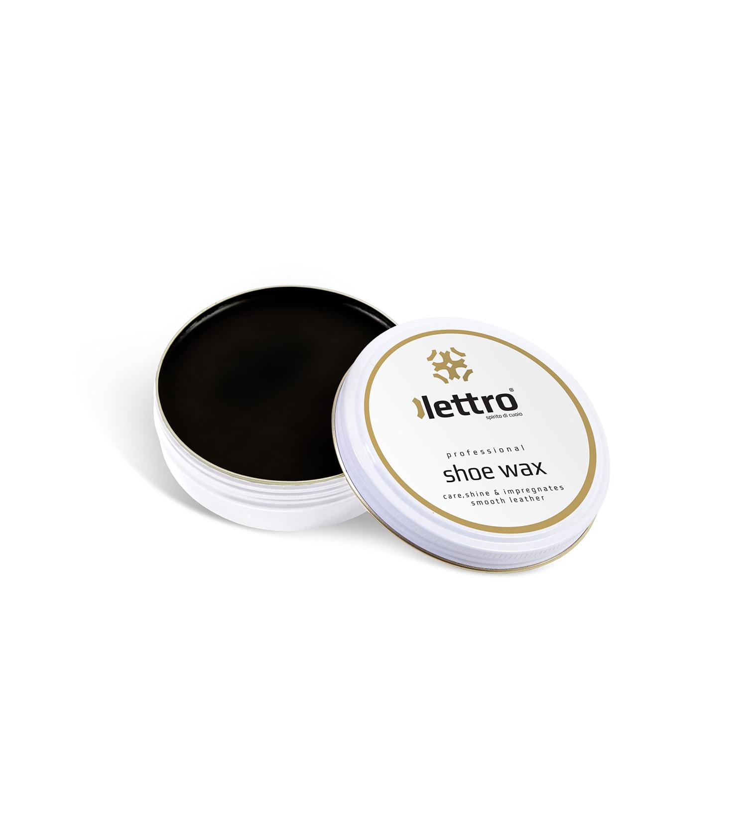 Lettro Shoe Wax 100ml - Professional Quality Polish for Smooth Leather - Black 118 - Buy Online on GoSupps.com