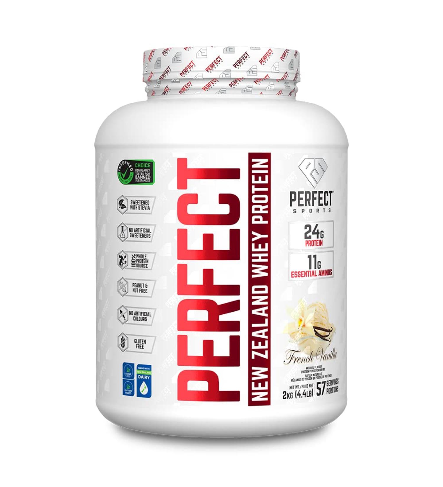 PERFECT - New Zealand Whey Protein (French Vanilla 4.4lb) French Vanilla 2 kg (Pack of 1) - Buy Online on GoSupps.com