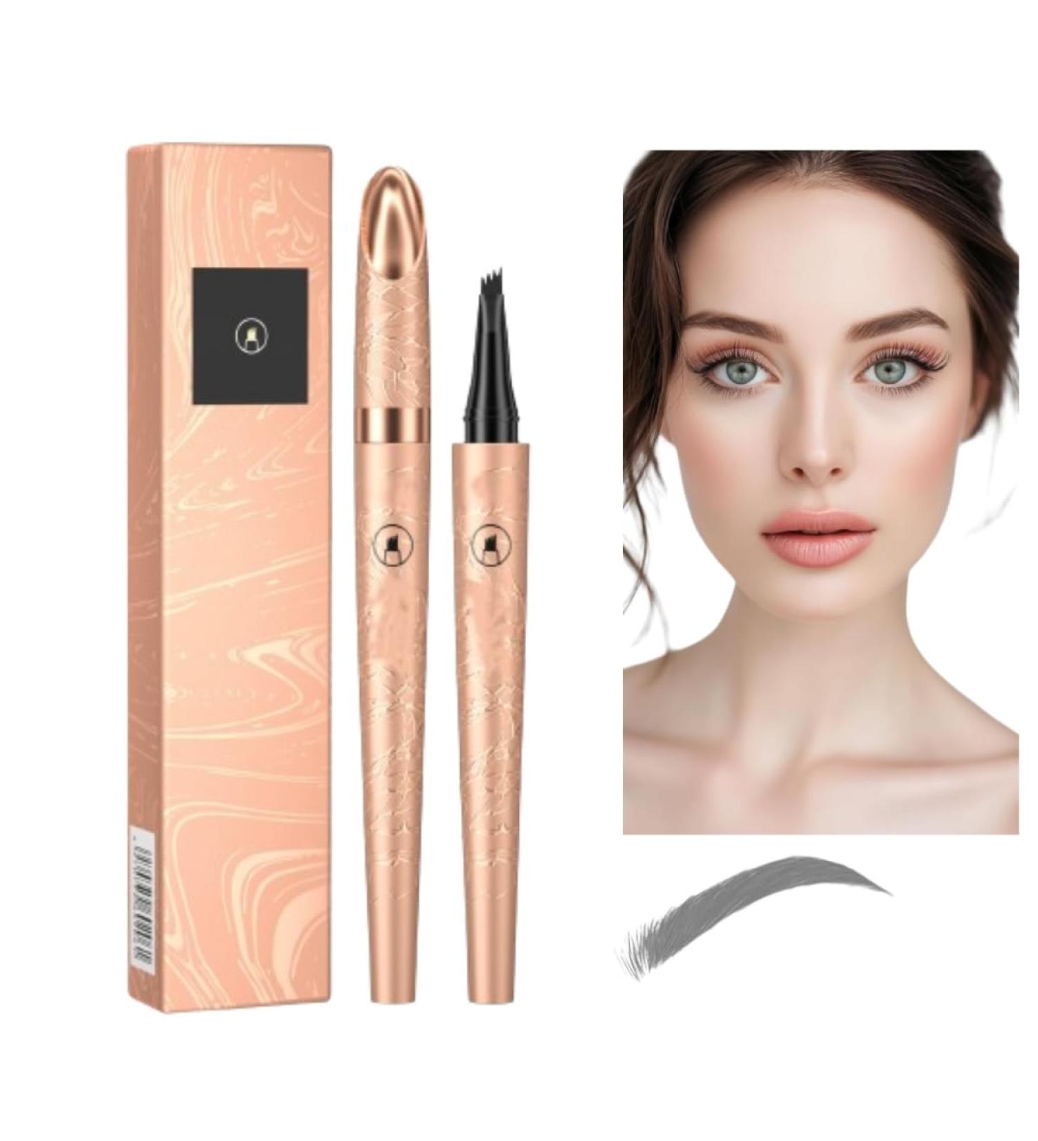 Generic 3D Waterproof Microblading Eyebrow Pen New Waterproof Magic Eyebrow Pencil with Micro-Fork Tip Natural Makeup Microblading Eyebrow Pencil 4 Fork Tip (Gray) - Buy Online on GoSupps.com