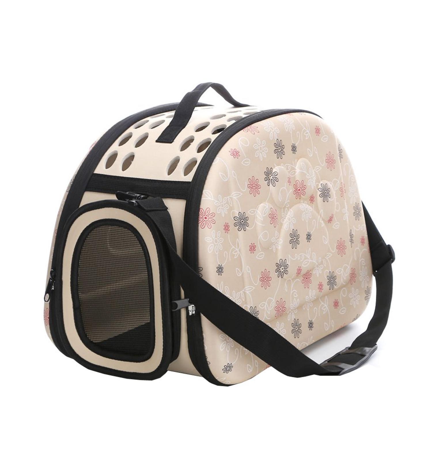 Yimidear Breathable Folding Outdoor Pet bag for Dog Cat Comfort Travel Medium Size Pet Carrier (Beige) - Buy Online on GoSupps.com