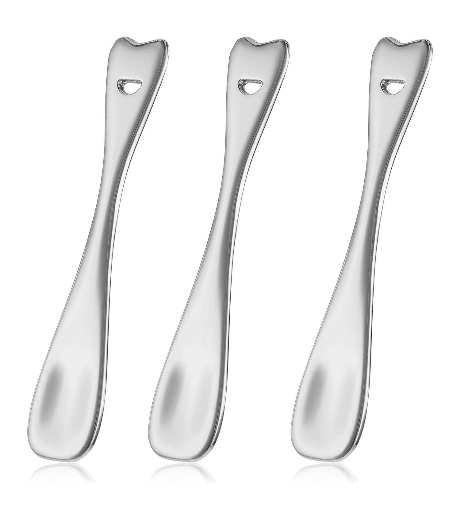 Sibba Mini Spoon Face Spatula Makeup Small Skincare For Cosmetics Mask Make Up Tool Beauty Skin Care Lotion Cosmetic Facial Spatulas Cream Product Moisturizer Applicator Tiny Scoop Lip Scooper Silver - Buy Online on GoSupps.com