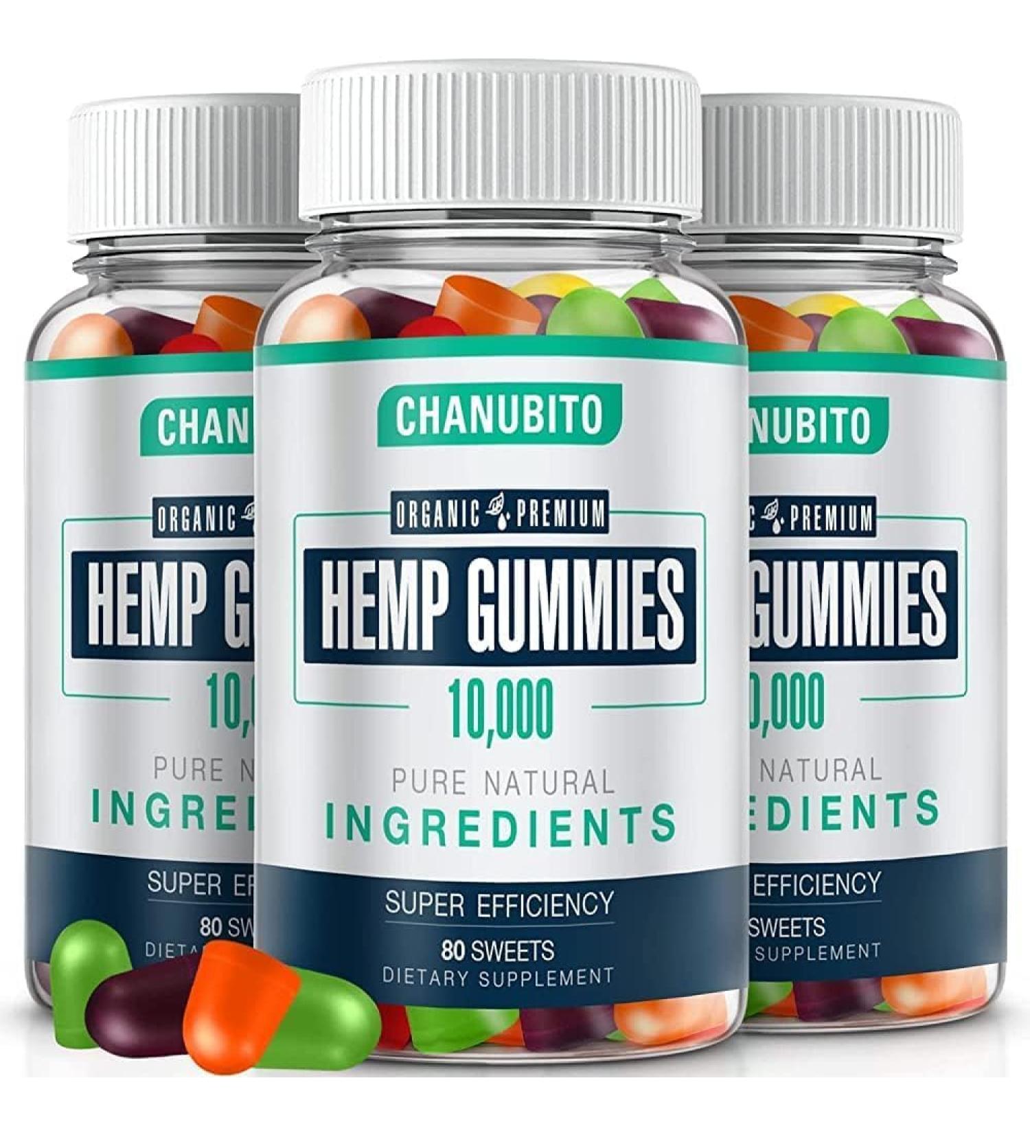 Hemp Gummies (3 Packs) Organic Omega 3 6 9 Supplement High Potency - Pain Sleep Mood - with Pure Hemp Oil Extract - Natural Edibles Gummy-Vegan Non-GMO Low Sugar - Buy Online on GoSupps.com